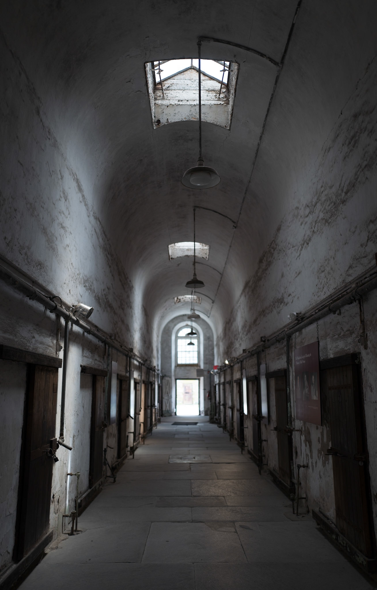 Corridors down the blocks.