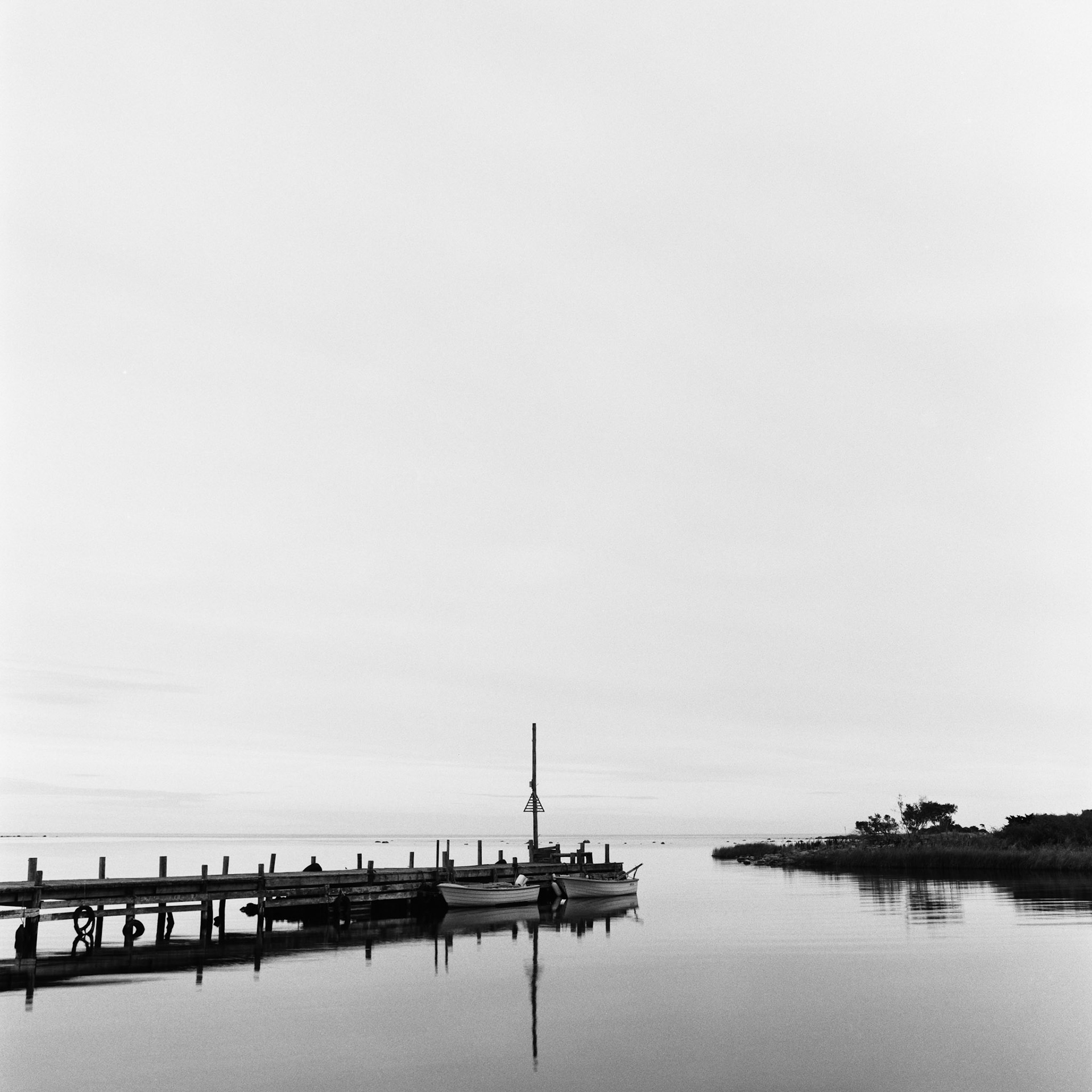 Aften på den lille havn