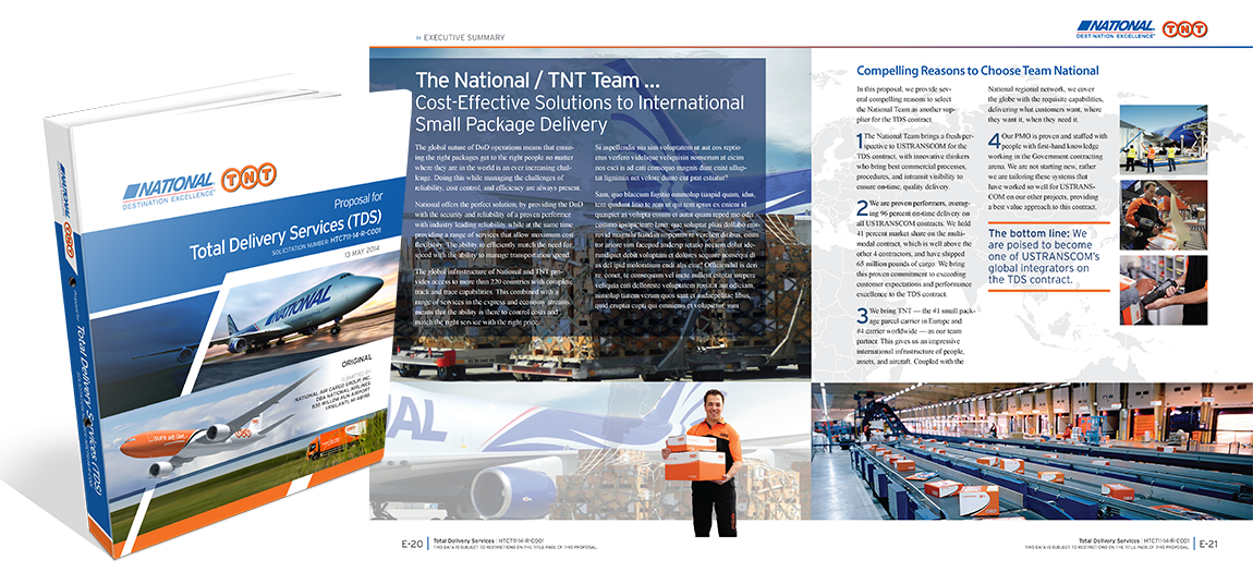 Sample of RFP Submittal Cover Art and Page Layout