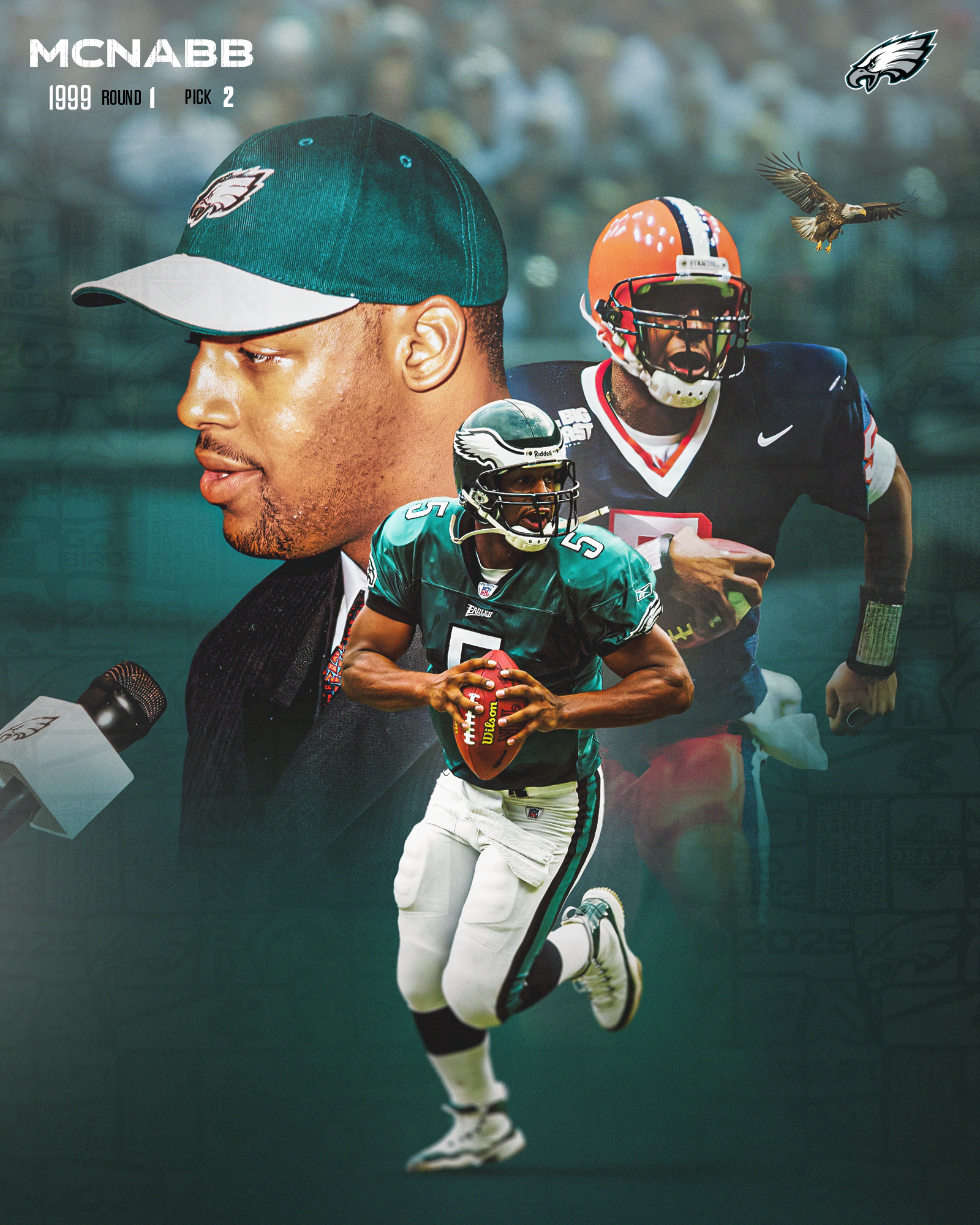 Donovan McNabb -3× Big East Player of the Year and the Philadelphia Eagles’ all-time leading passer. 