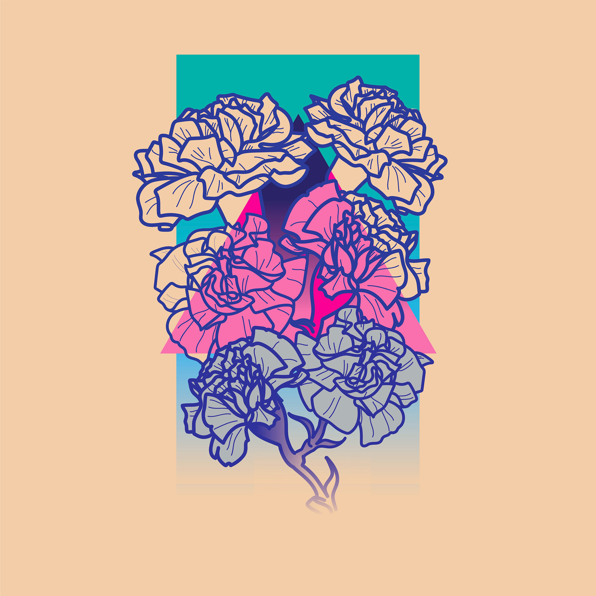 T-shirt - Carnations