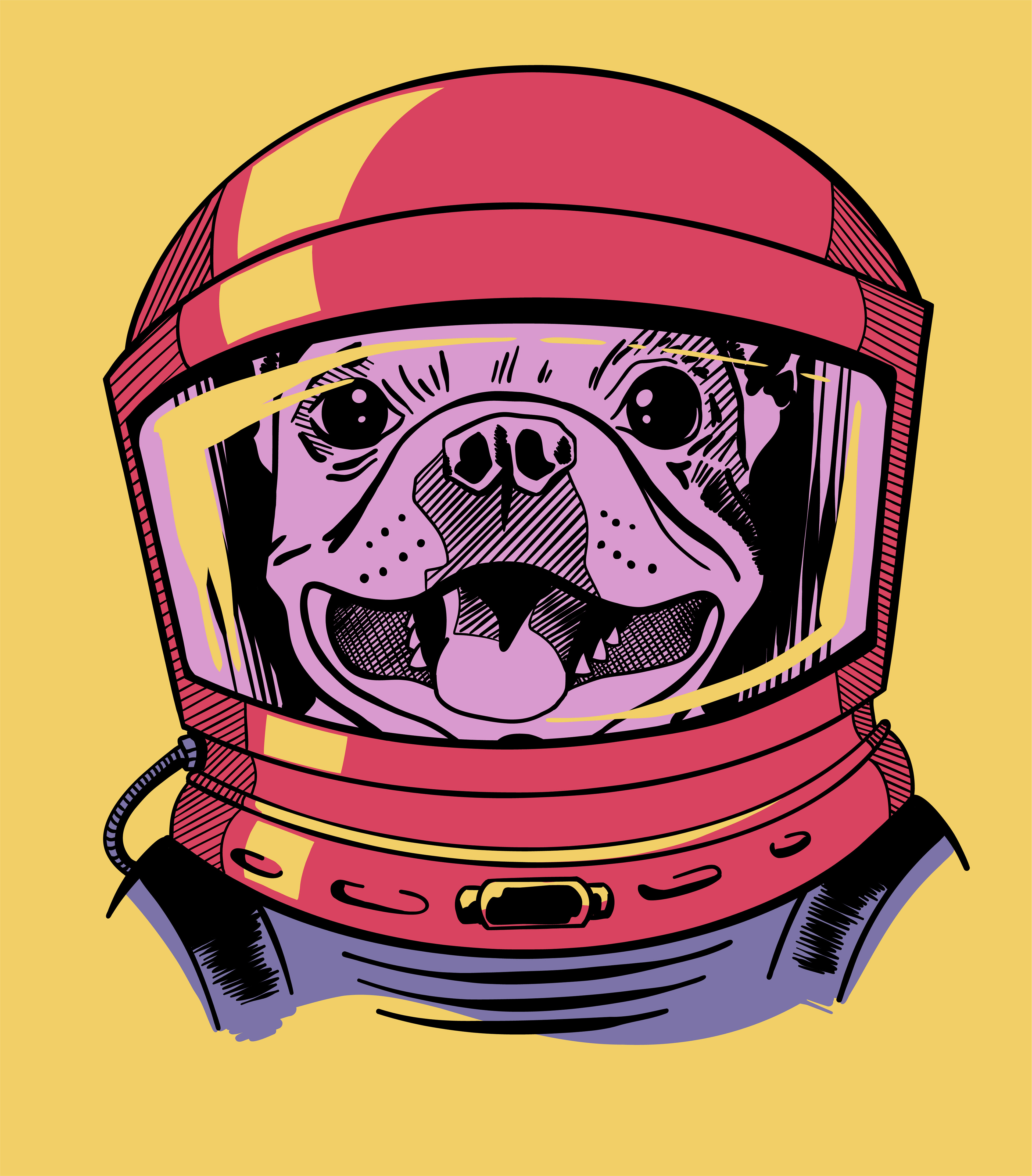 T-shirt - Space dog