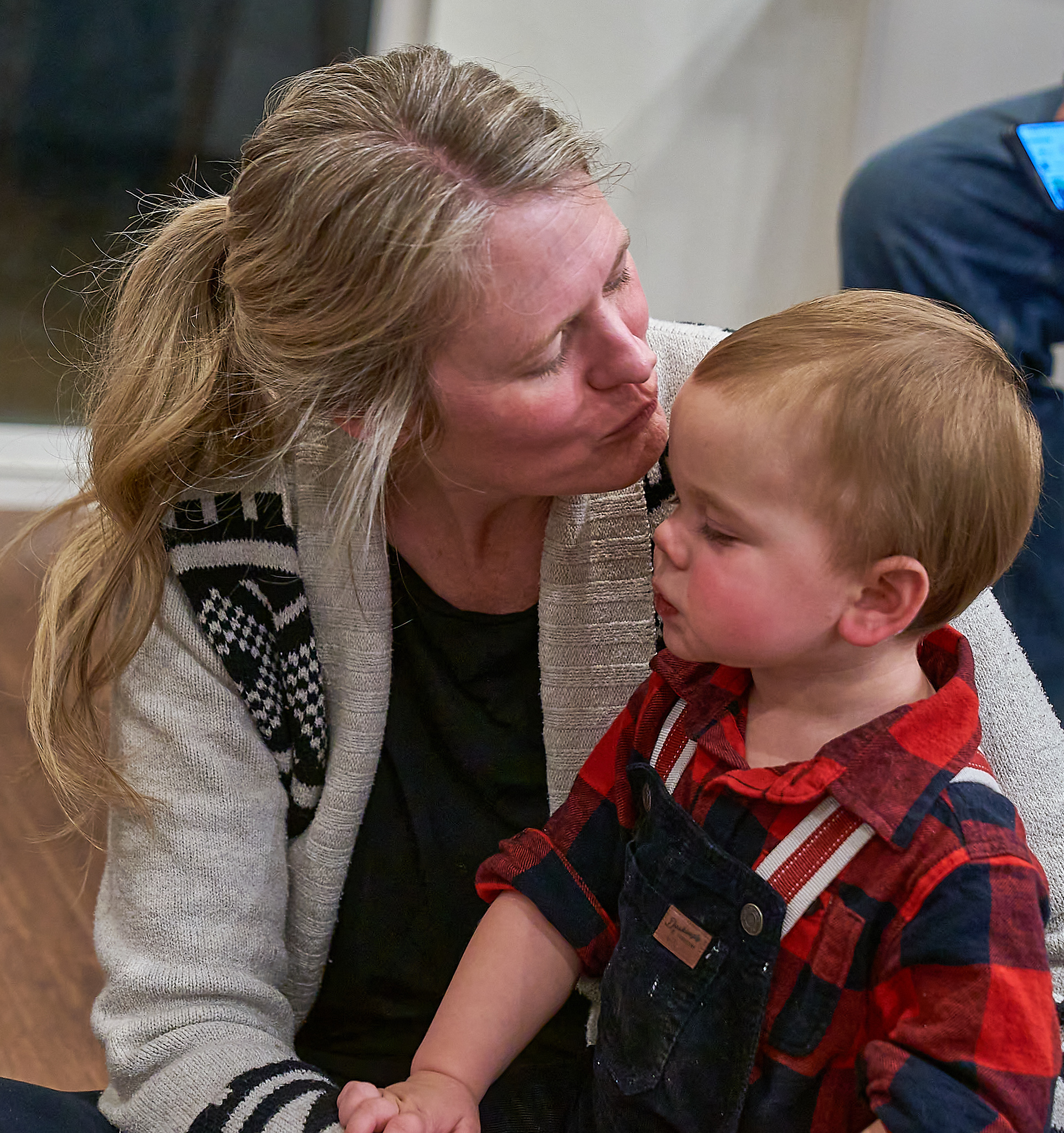 I will close my eyes and you may kiss me, Mom-mom