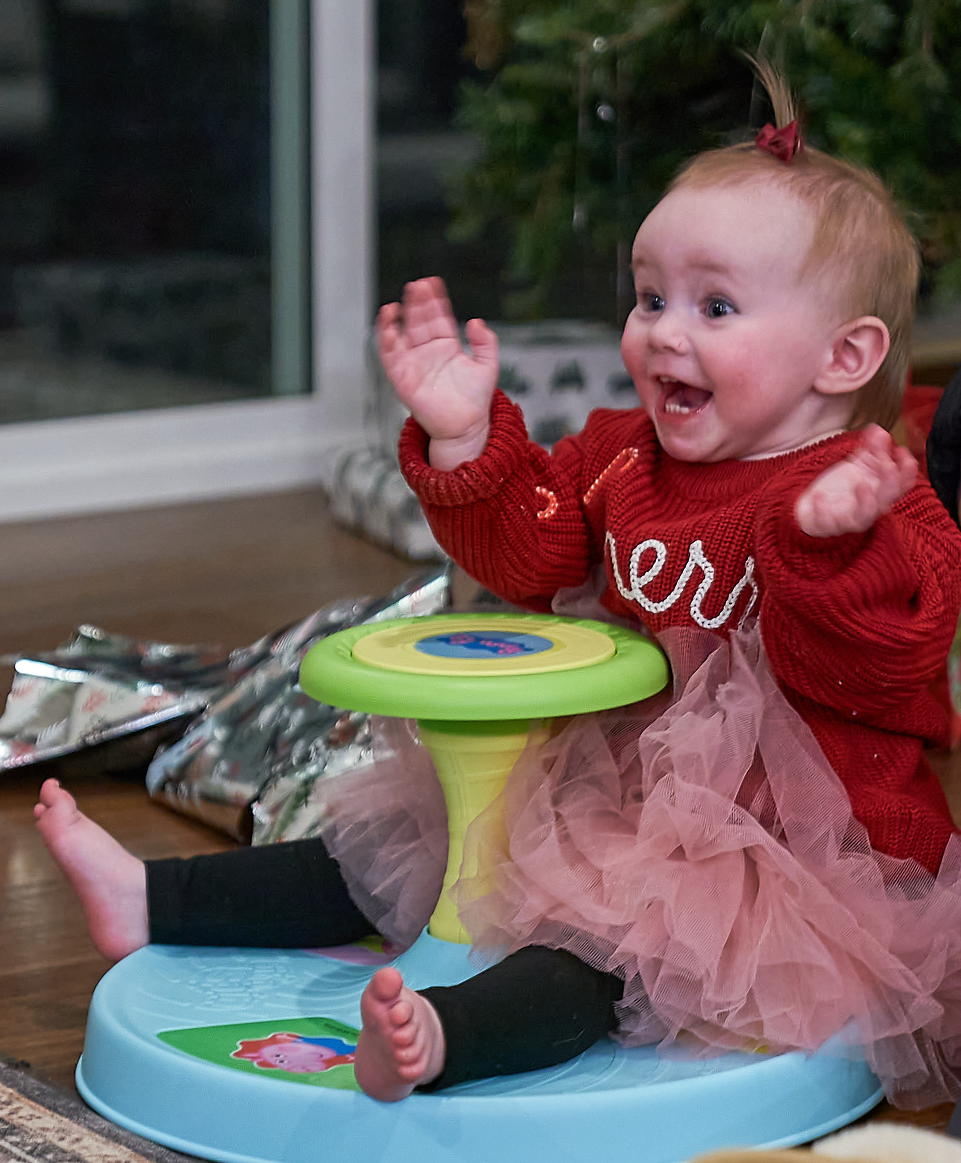 clapping for Amy's gift