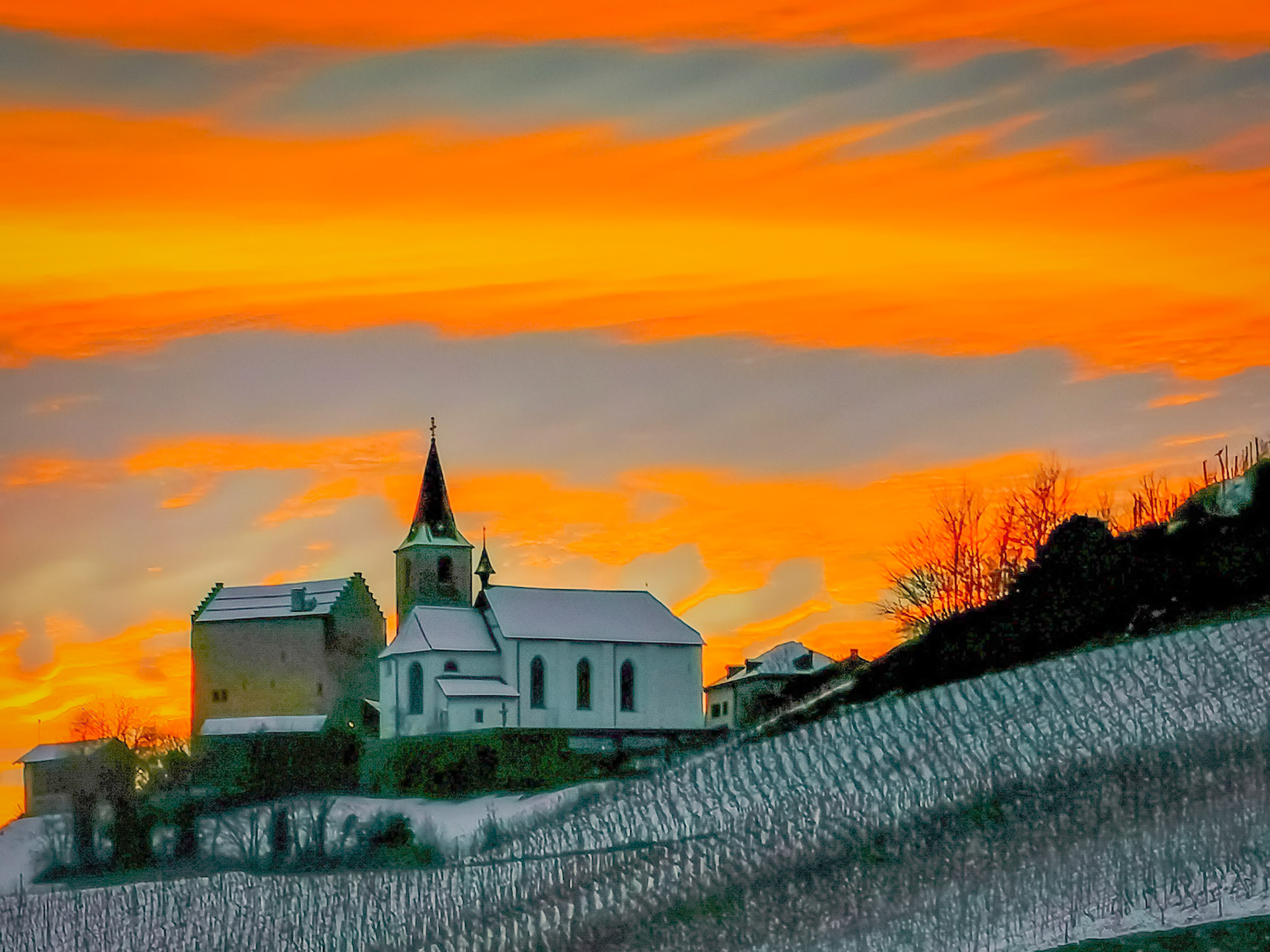 Chateau et église de Venthône