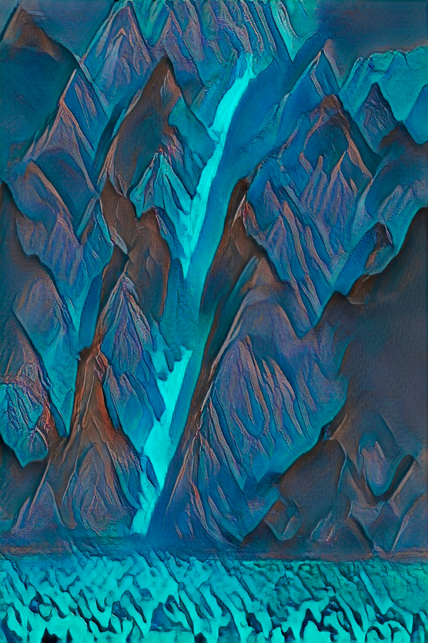 Cascade bleue de Tourtemagne (existe en rouge)