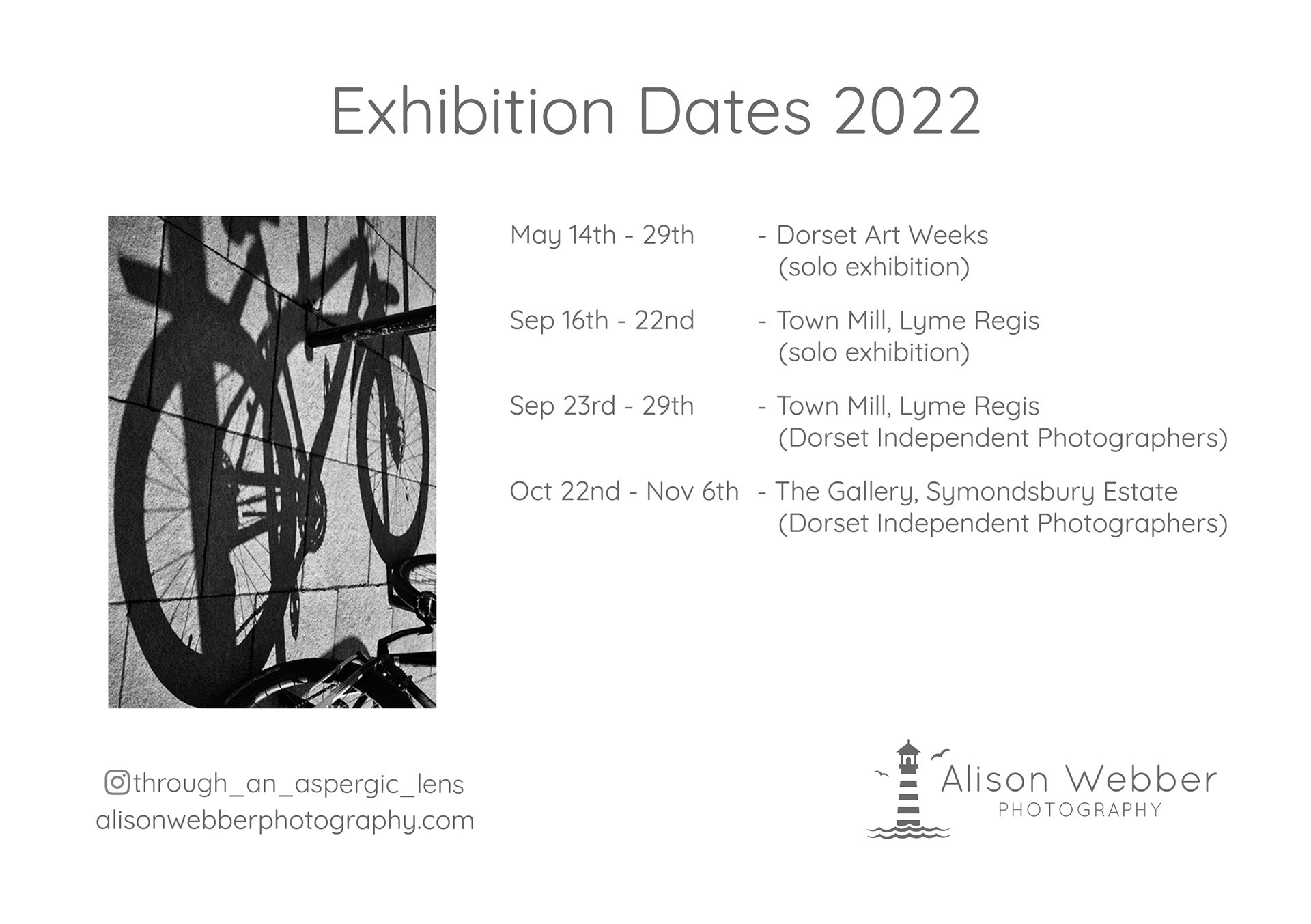 Poster of exhibition dates
