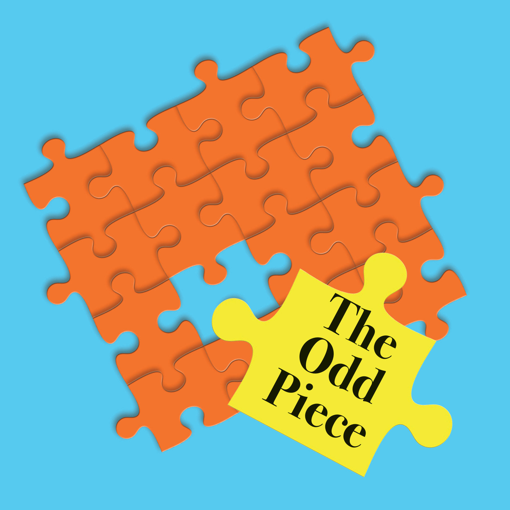 Graphics for the cover of the book The Odd Piece