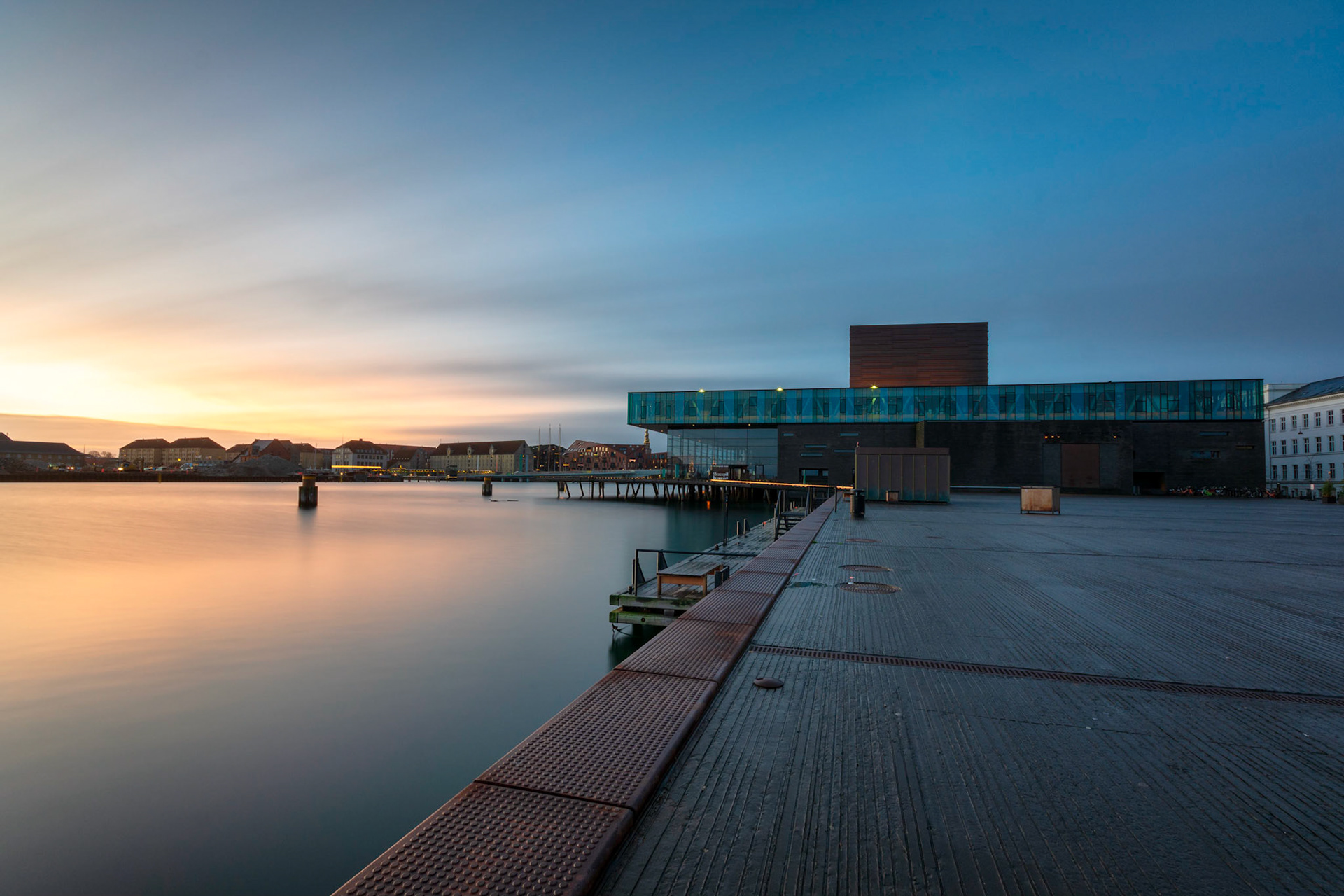 Beautiful sun rise in copehagen