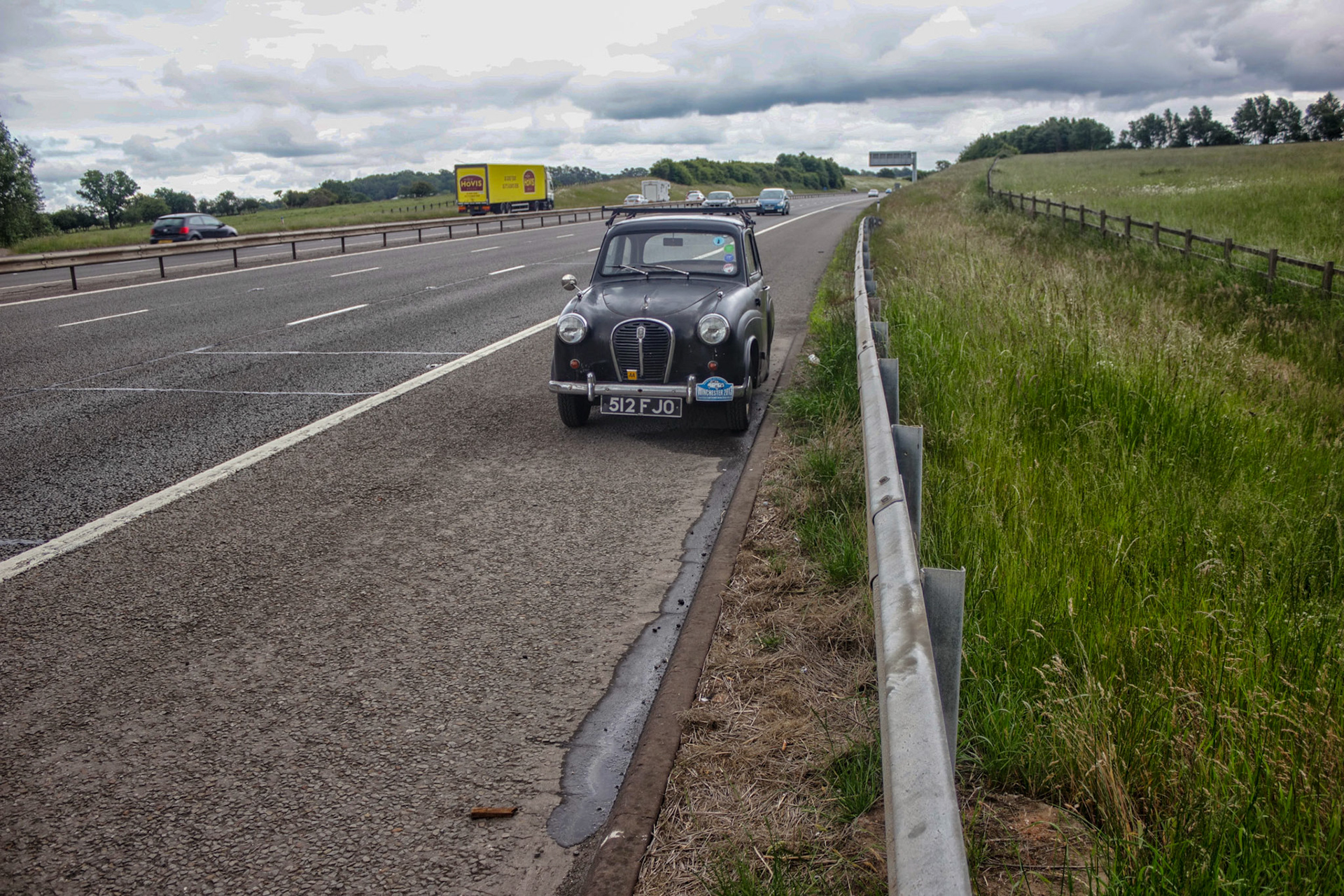 Broken down on motorway