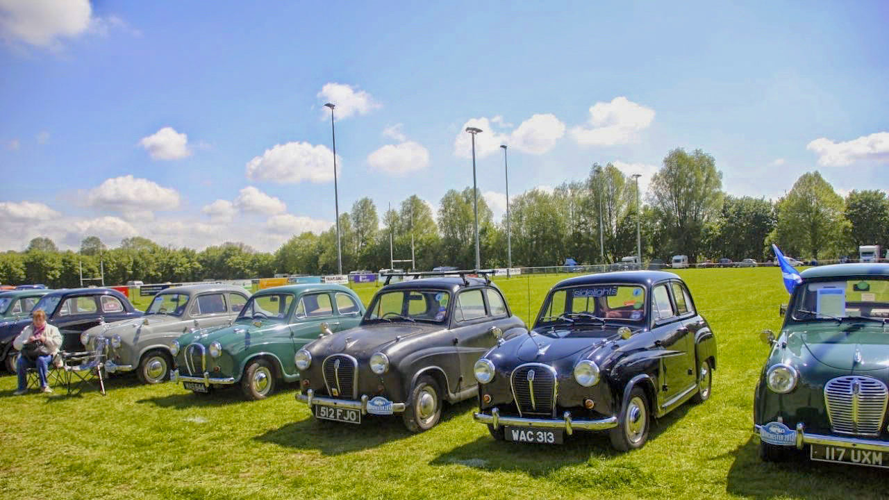 Percy in the line up at Austin A30-A35 Rally 2013 (Winchester)
