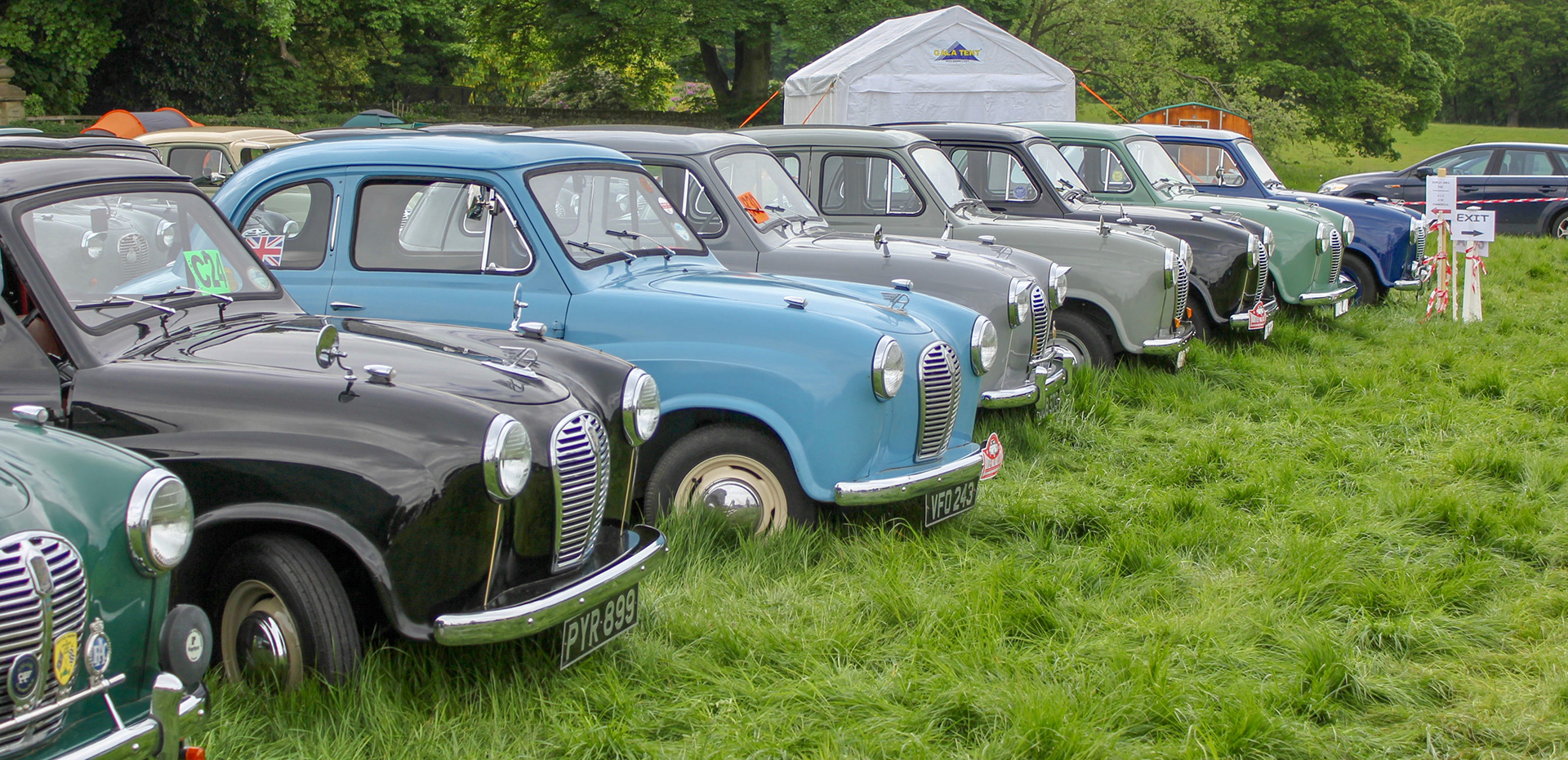 Austin's parked up at Austin A30-A35 Rally 2015 (Wortley)