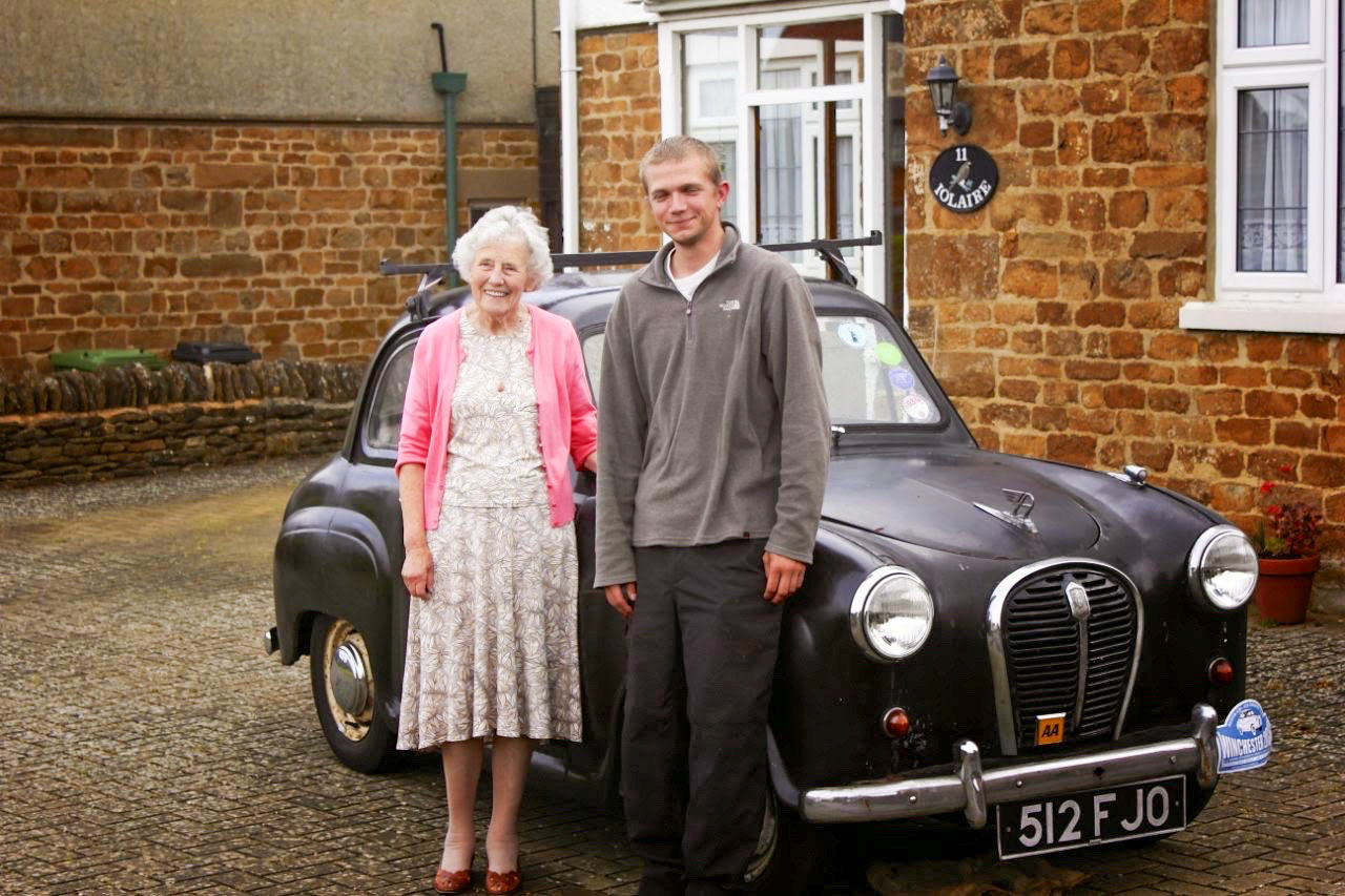Mrs Thomas was a previous owner of the car called Percy and Matt, the present owner, took the car back to see Mrs Thomas at one of the cars previous registered addresses where it used to live.