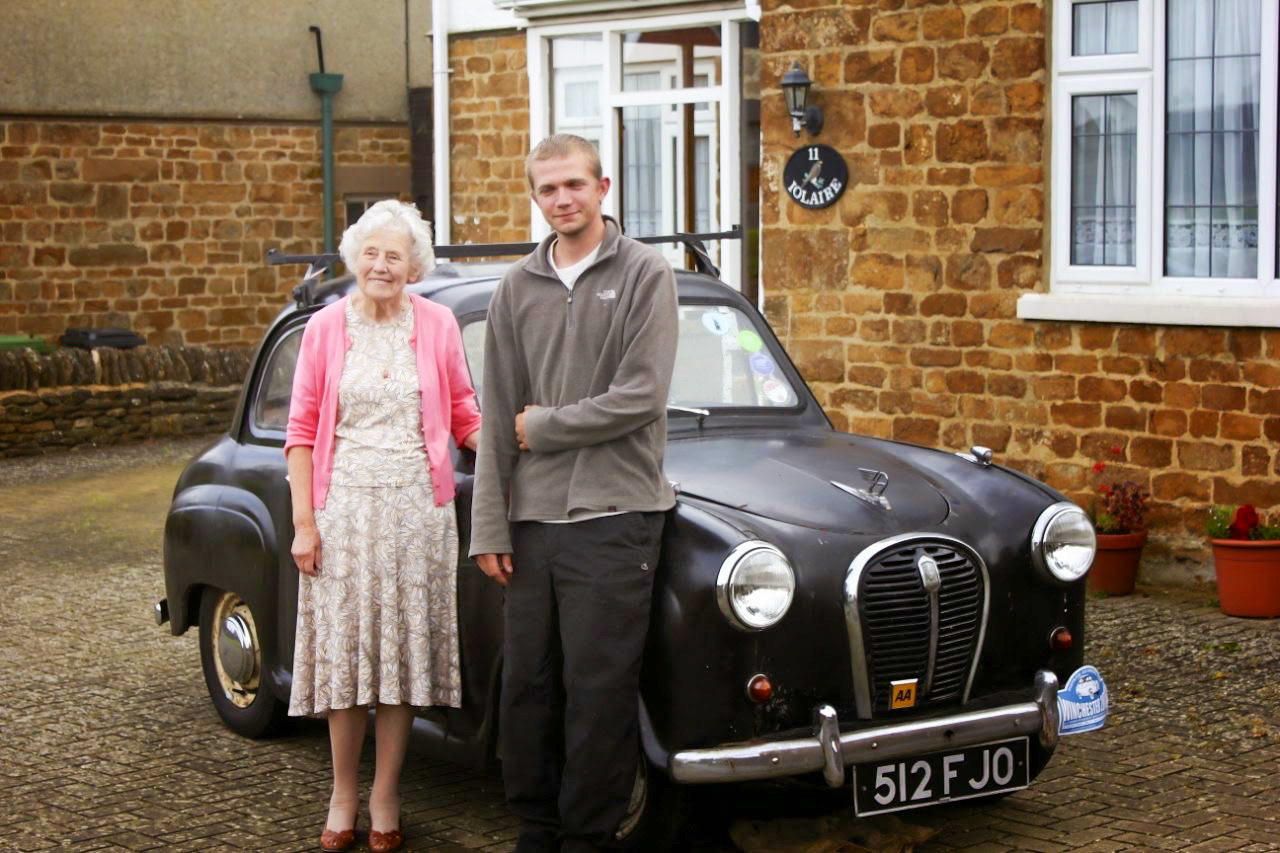 Mrs Thomas was a previous owner of the car called Percy and Matt, the present owner, took the car back to see Mrs Thomas at one of the cars previous registered addresses where it used to live.