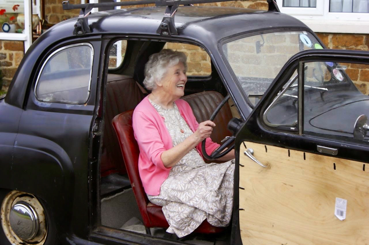 Mrs Thomas was a previous owner of the car called Percy and Matt, the present owner, took the car back to see Mrs Thomas at one of the cars previous registered addresses where it used to live