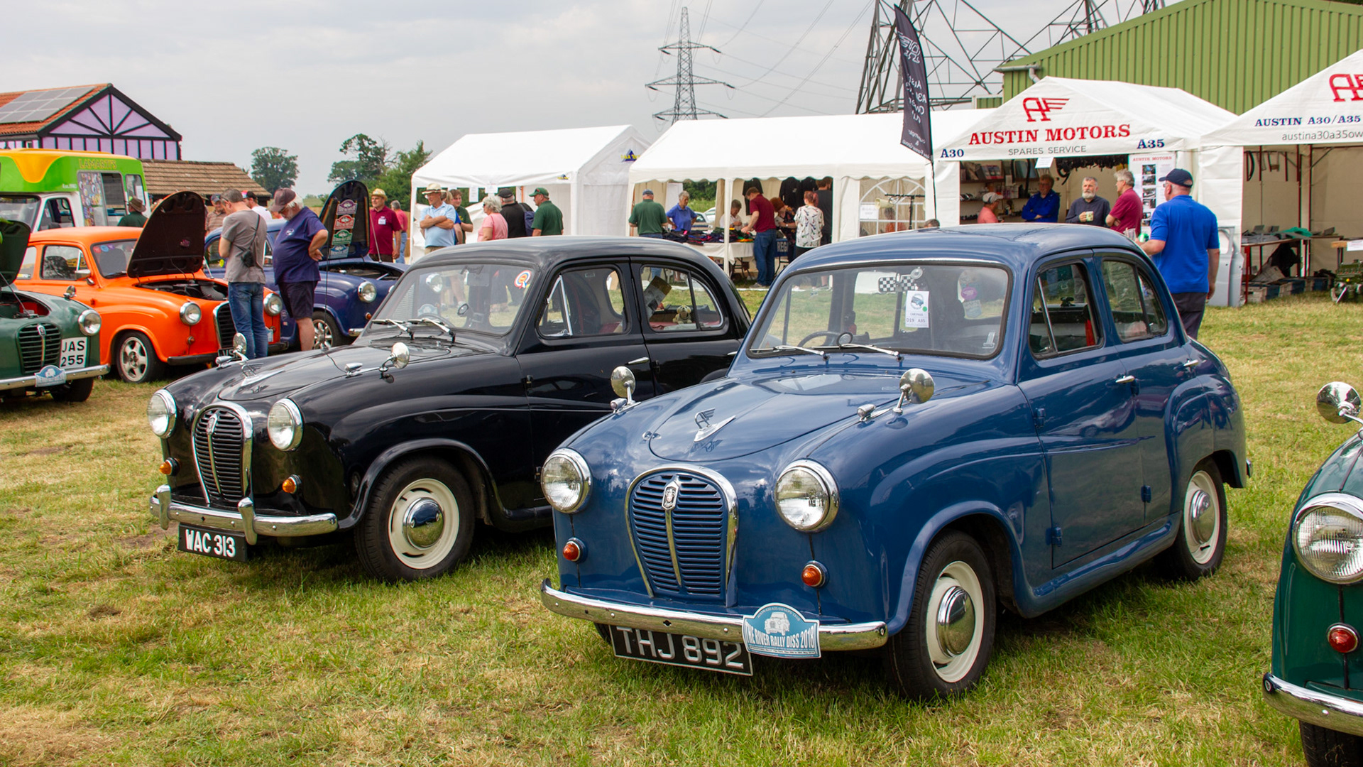 WAC313 &amp; THJ892 at Austin A30-A35 Owners' Club International Rally 2018 (Diss)
