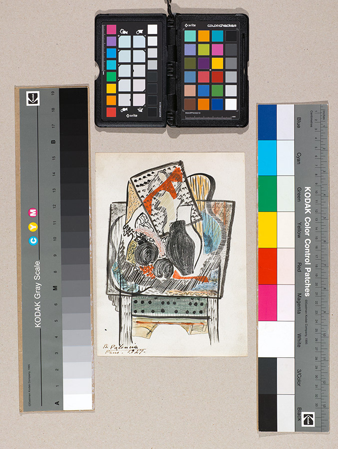 Fotografía con cartas de color