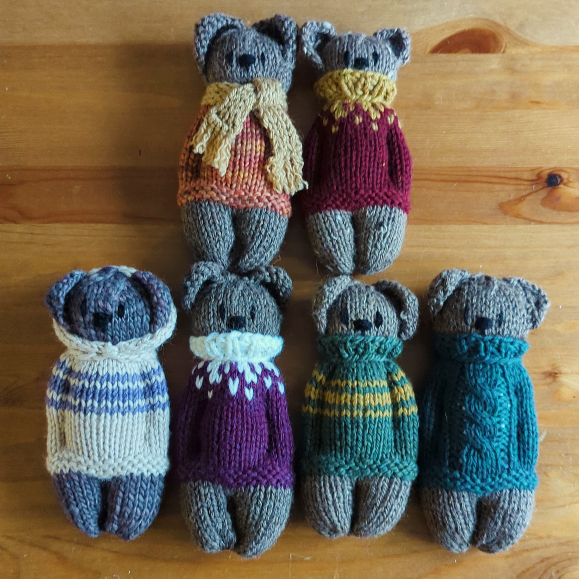 Various Knitted Bears