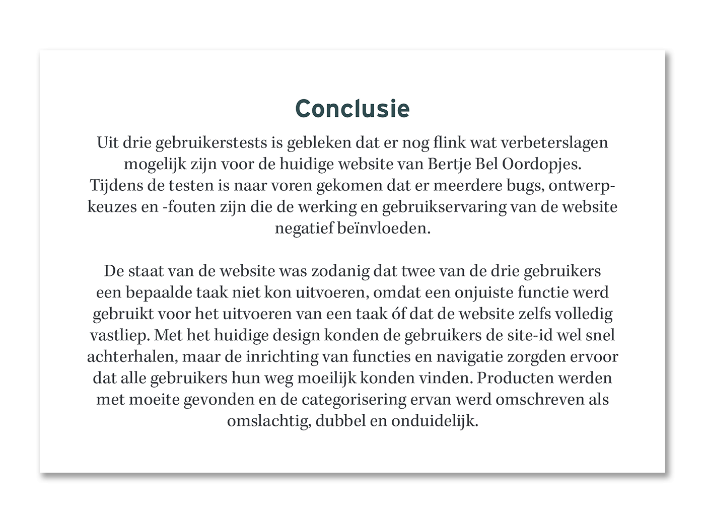 Conclusie