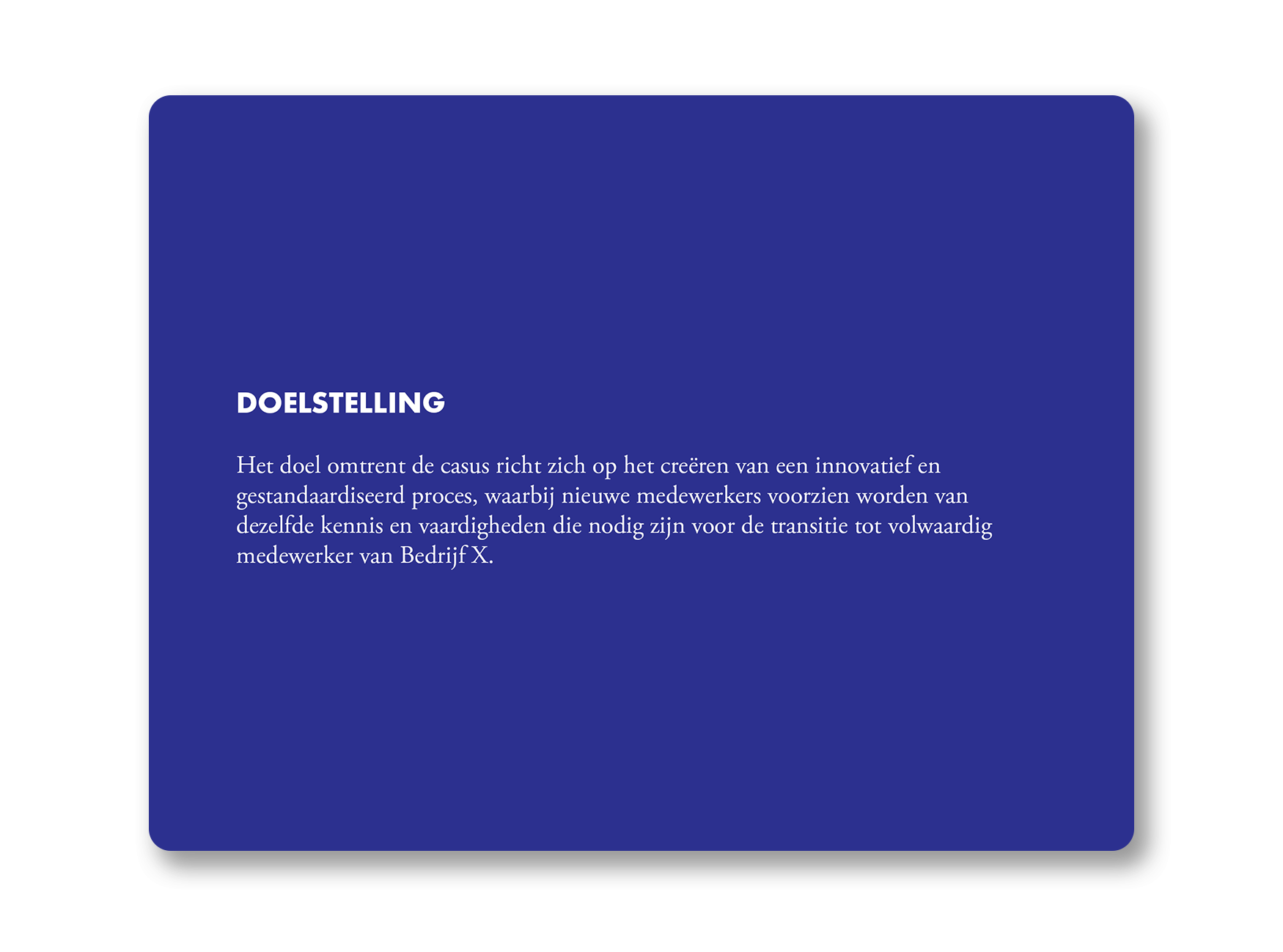 Doelstelling