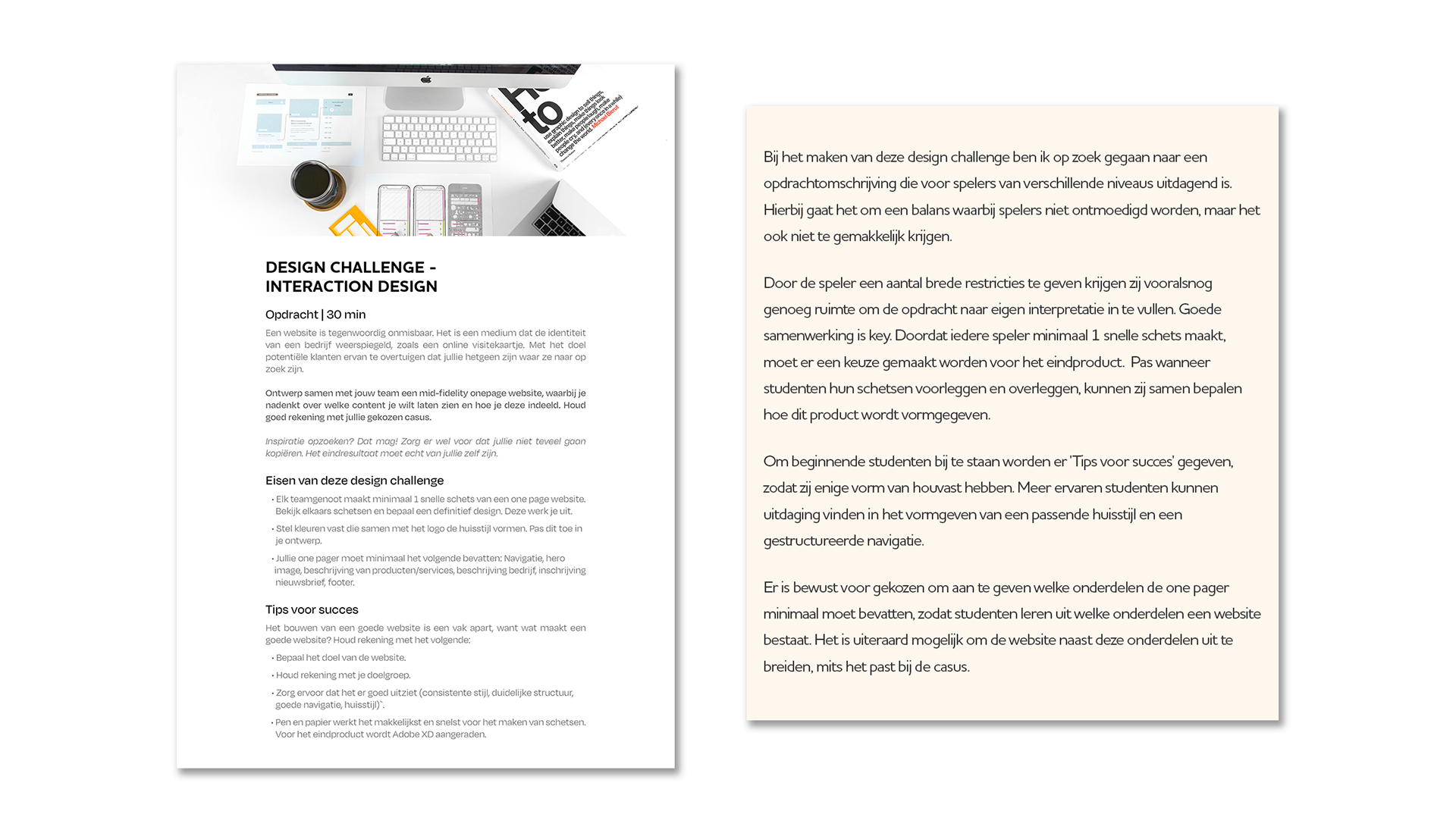 Design challenge - Interaction design