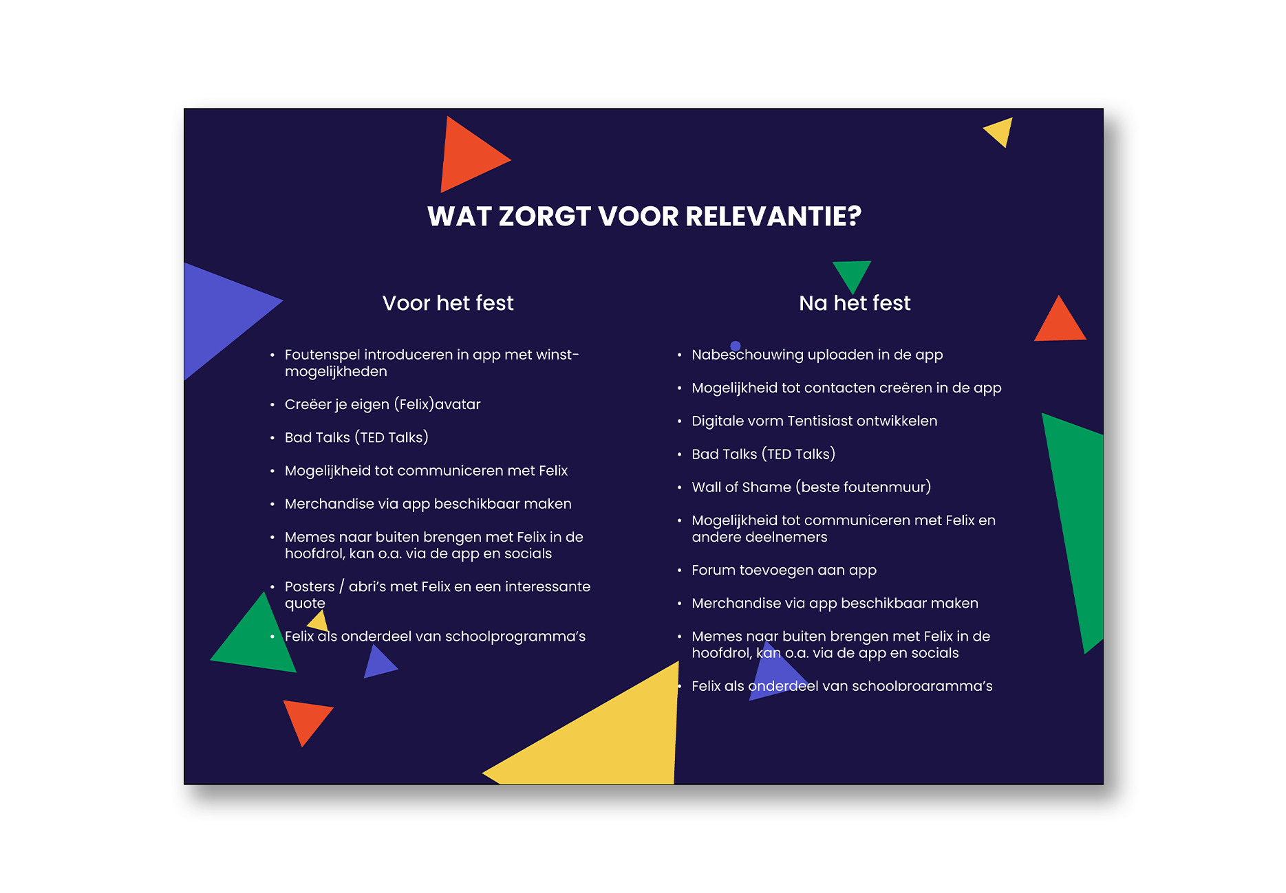 Experimentation - Relevantie festival