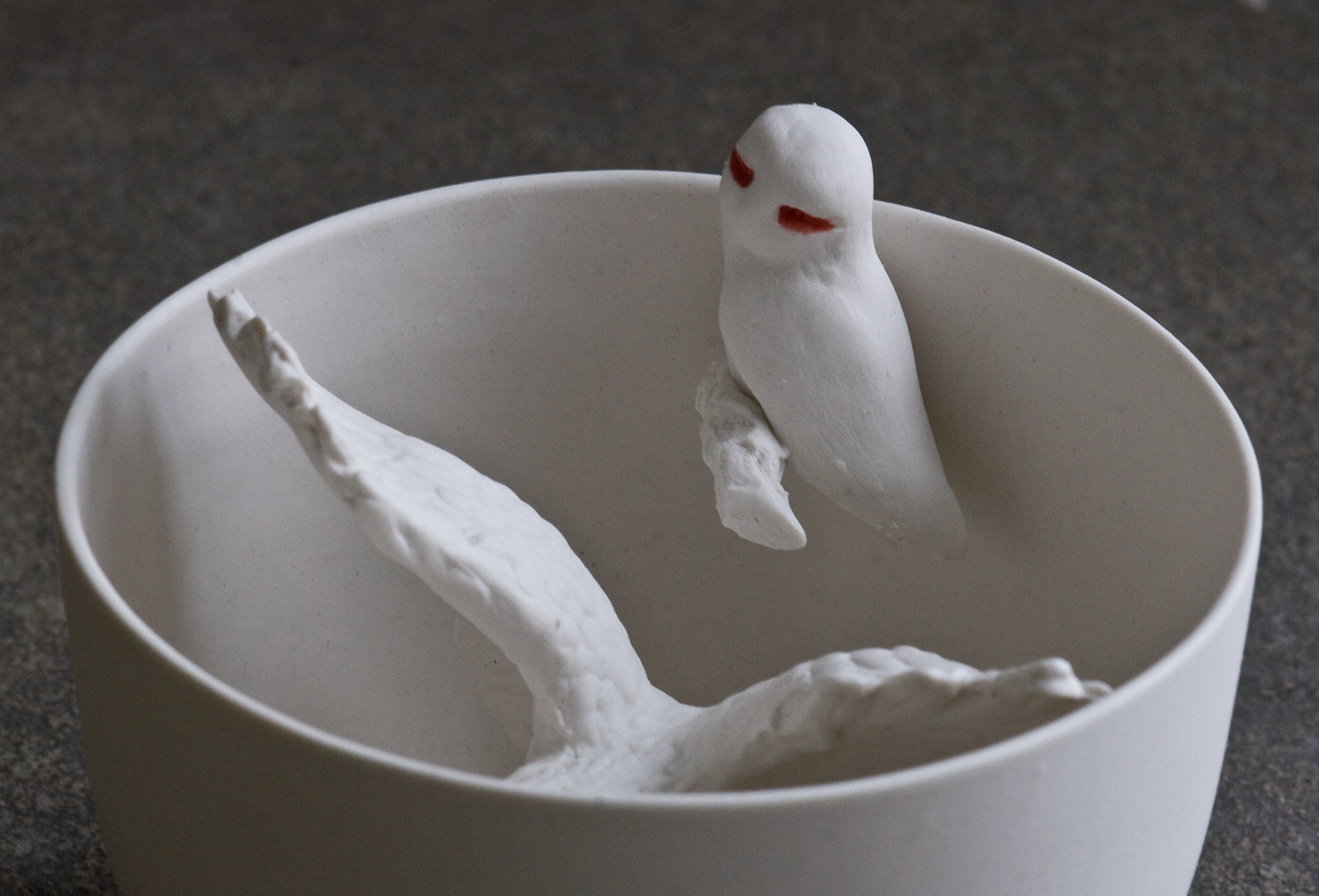 “Twin Peaks” Stoneware Slip cast, handbuilt 2009 ∅120 mm, height 140 mm