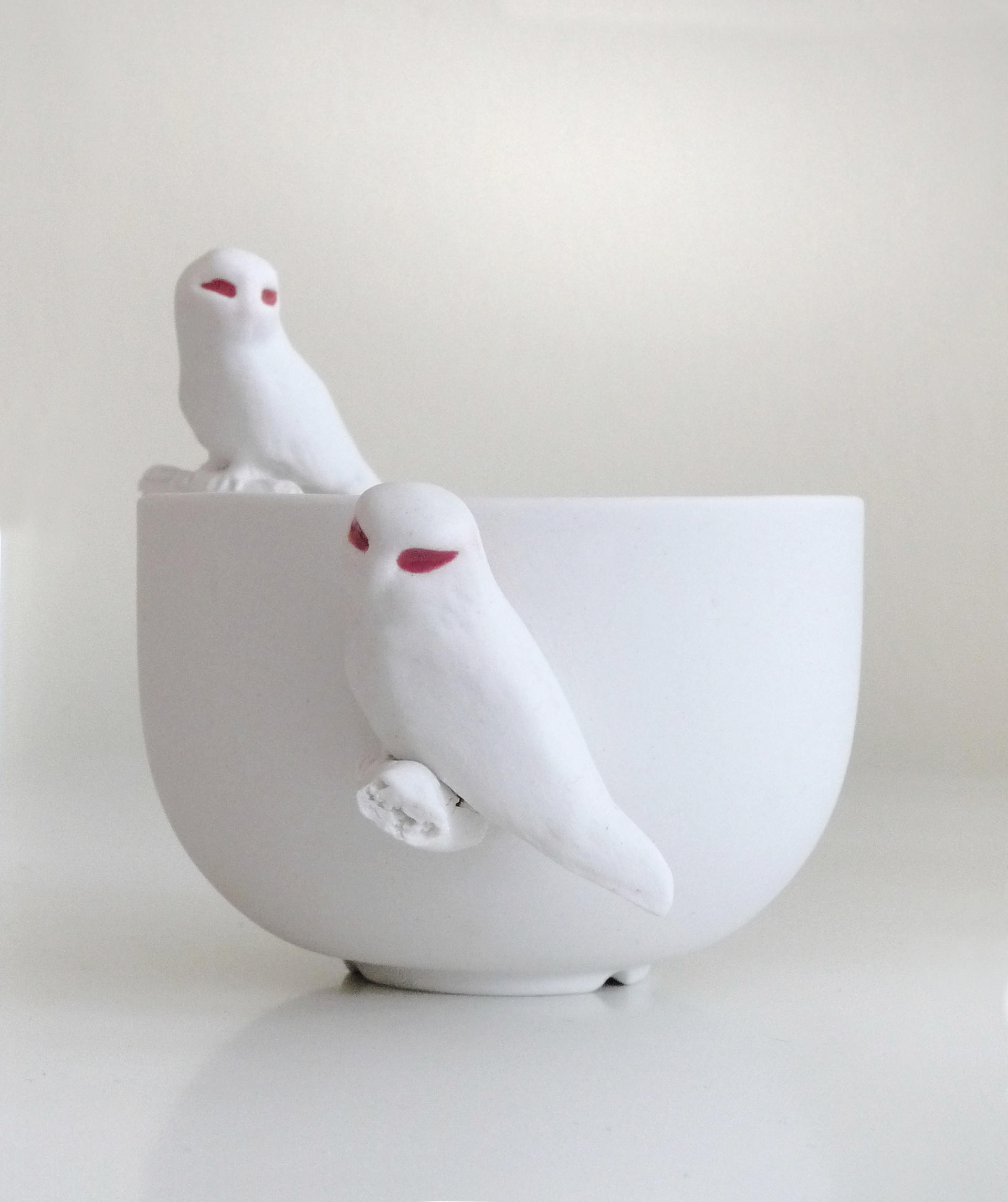 “Owls Are Not What They Seem” Stoneware Slip cast, handbuilt 2009 ∅120 mm, height 110 mm