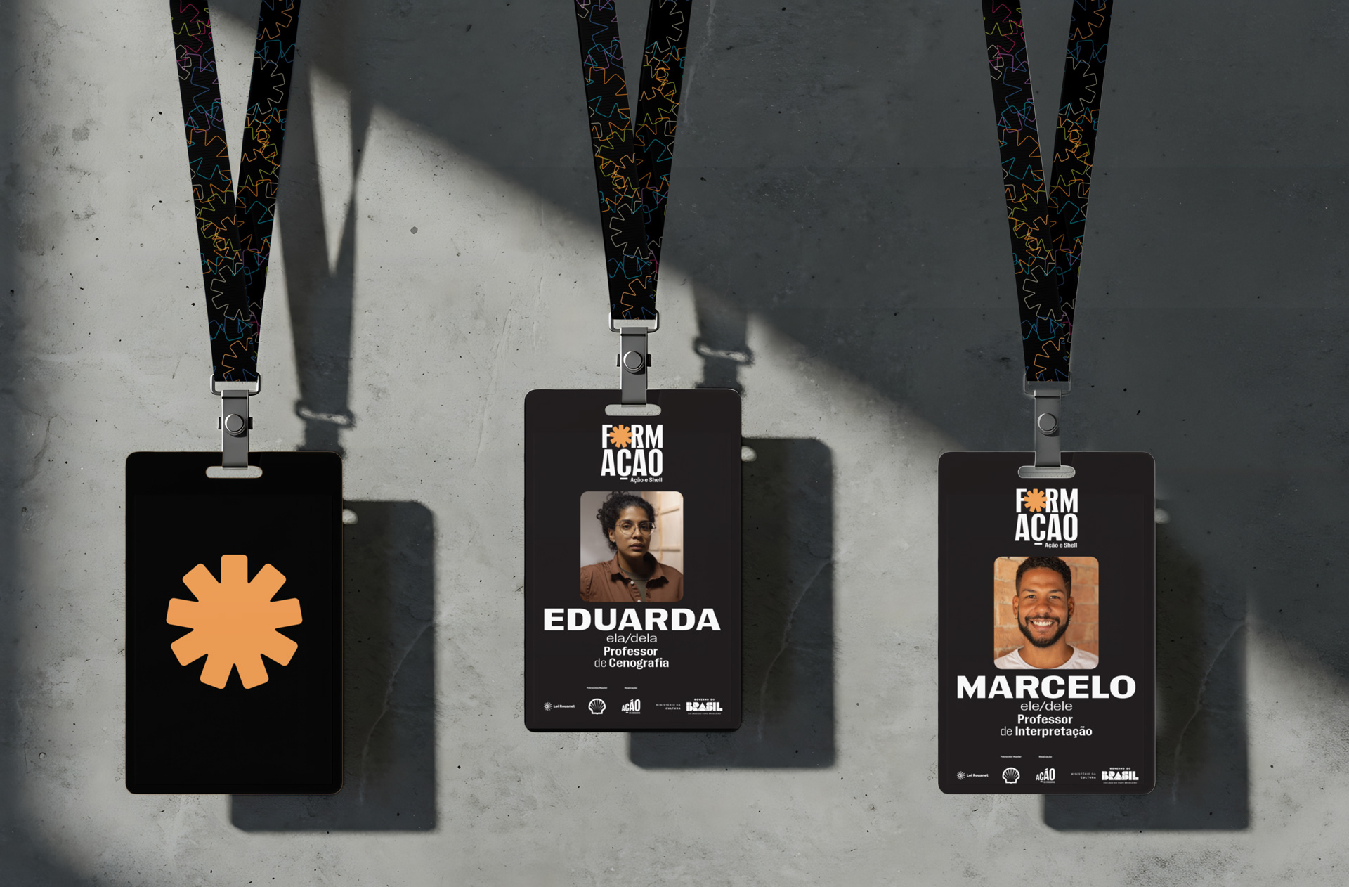 Crachás do professor / Teacher credentials