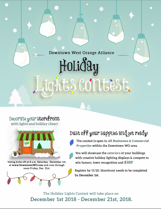 West Orange Holiday Lights Flyer