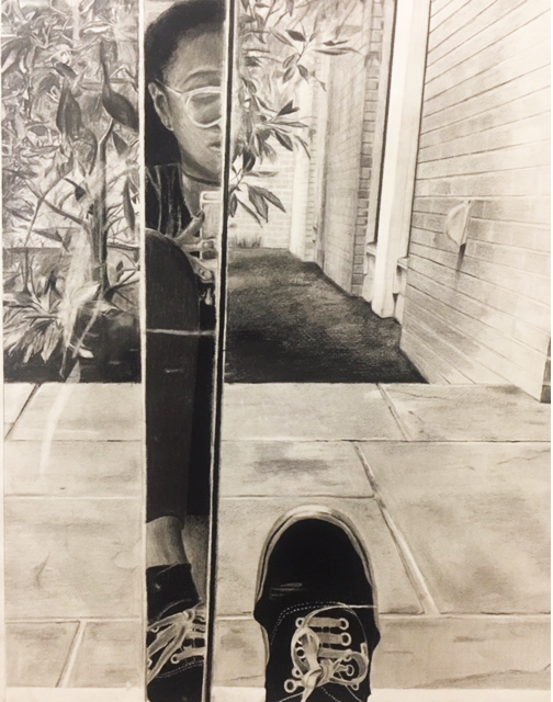 "In My Reflection" | Graphite 18 x 24in