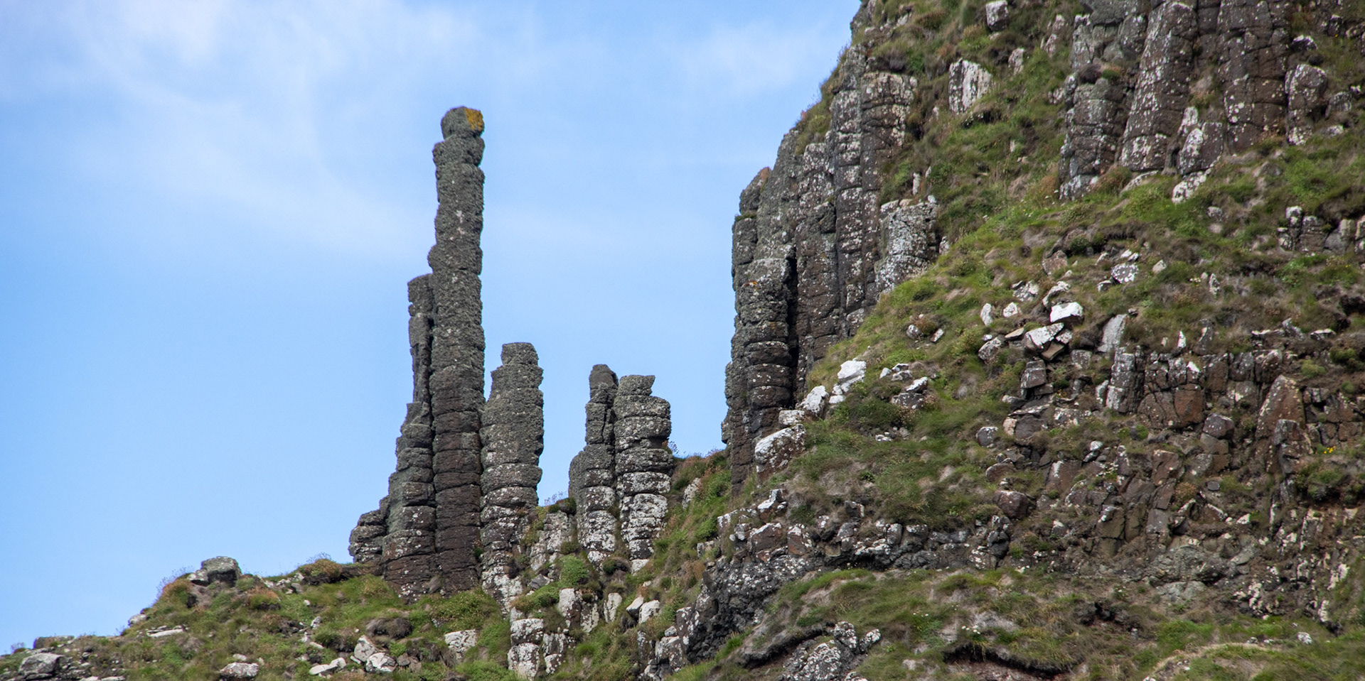 stand alone "organ pipes" of super cooled basalt