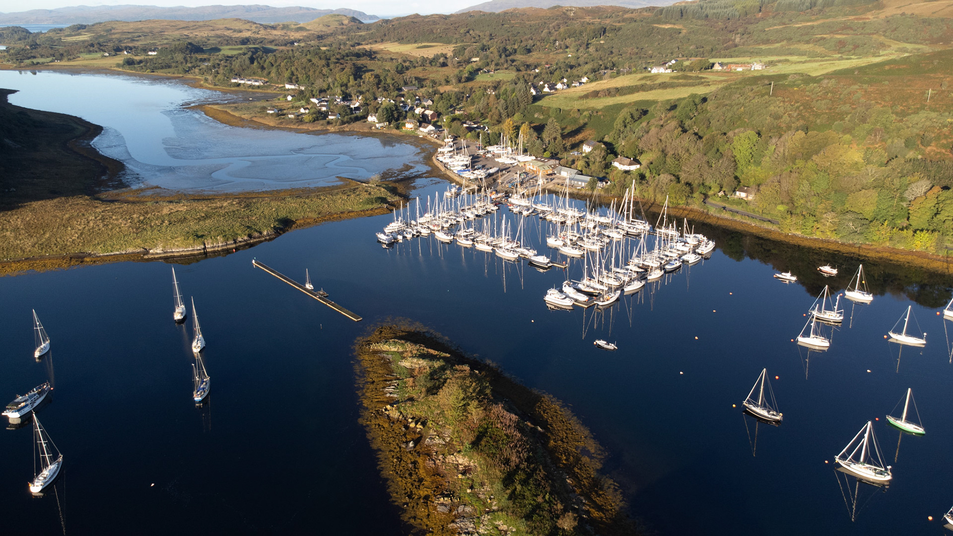 Ardfern from the air - he's mastered the drone!