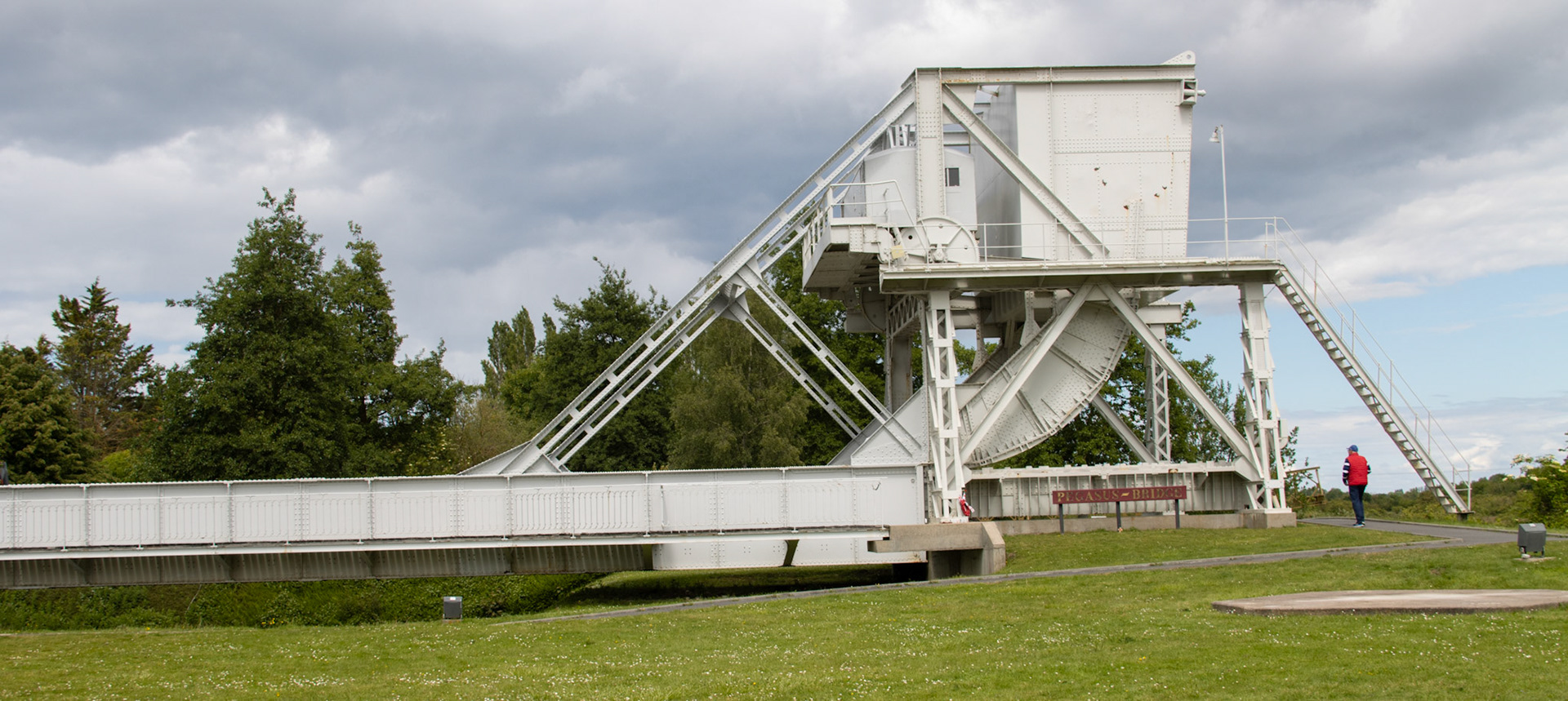 The original Pegasus bridge in the museum