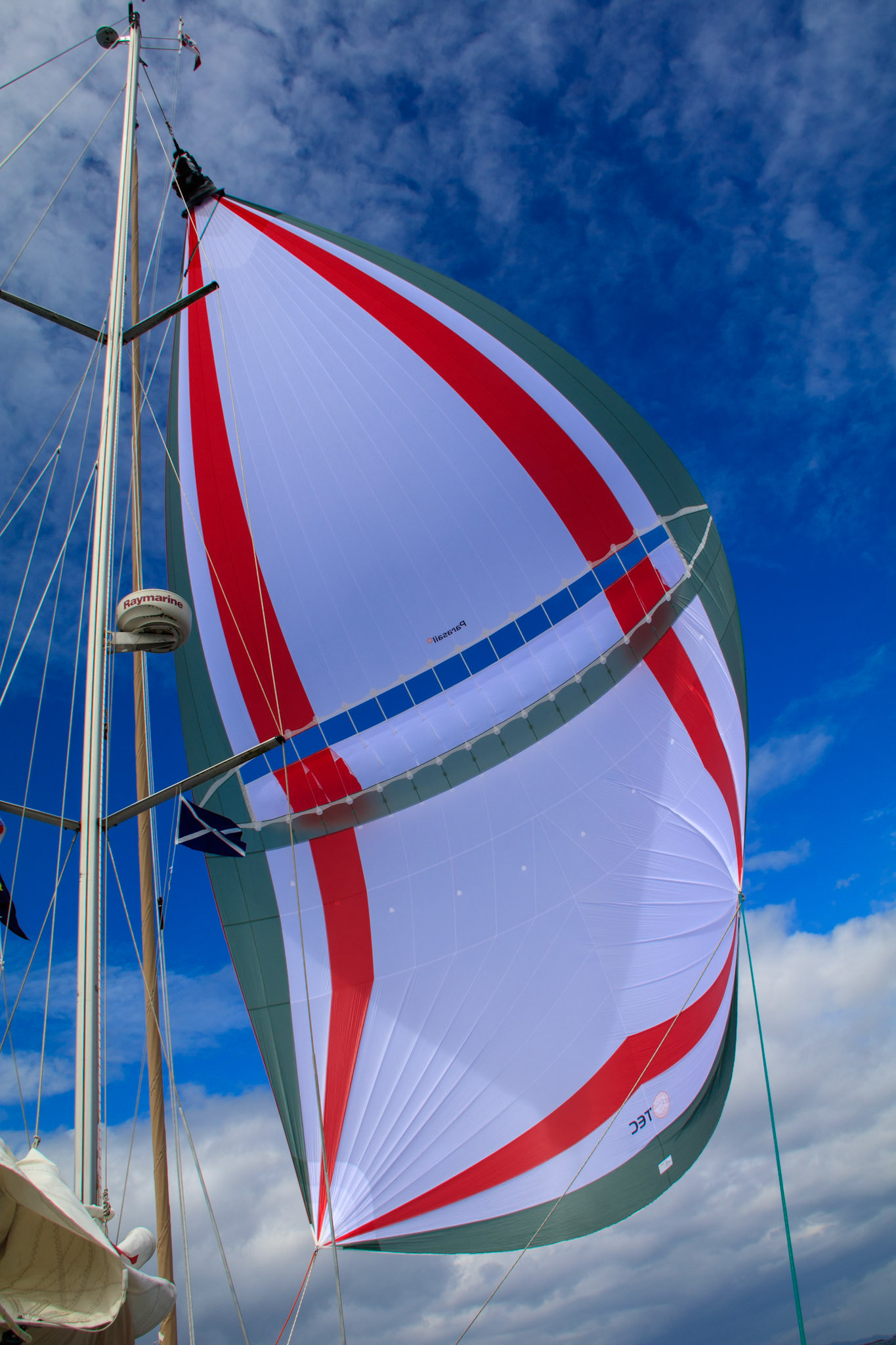 We get our Parasail up for the first time