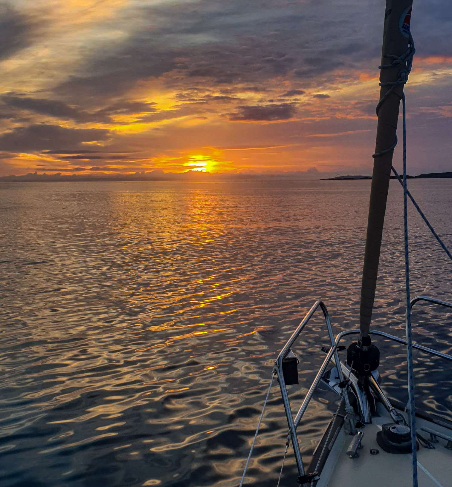 Sunrise after leaving Arklow on our epic 190 miles south