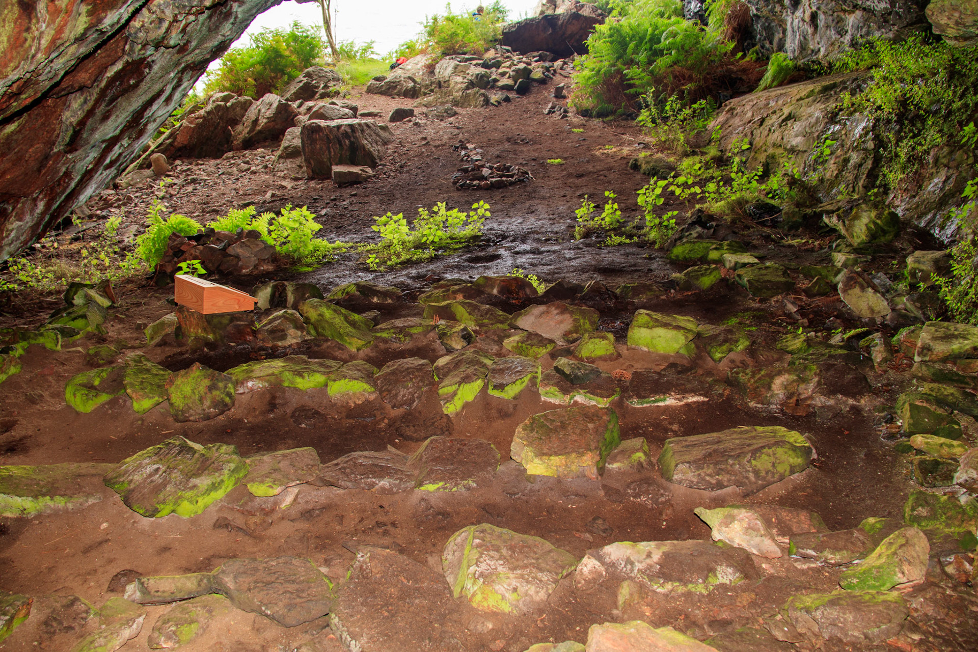 pews inside the cave