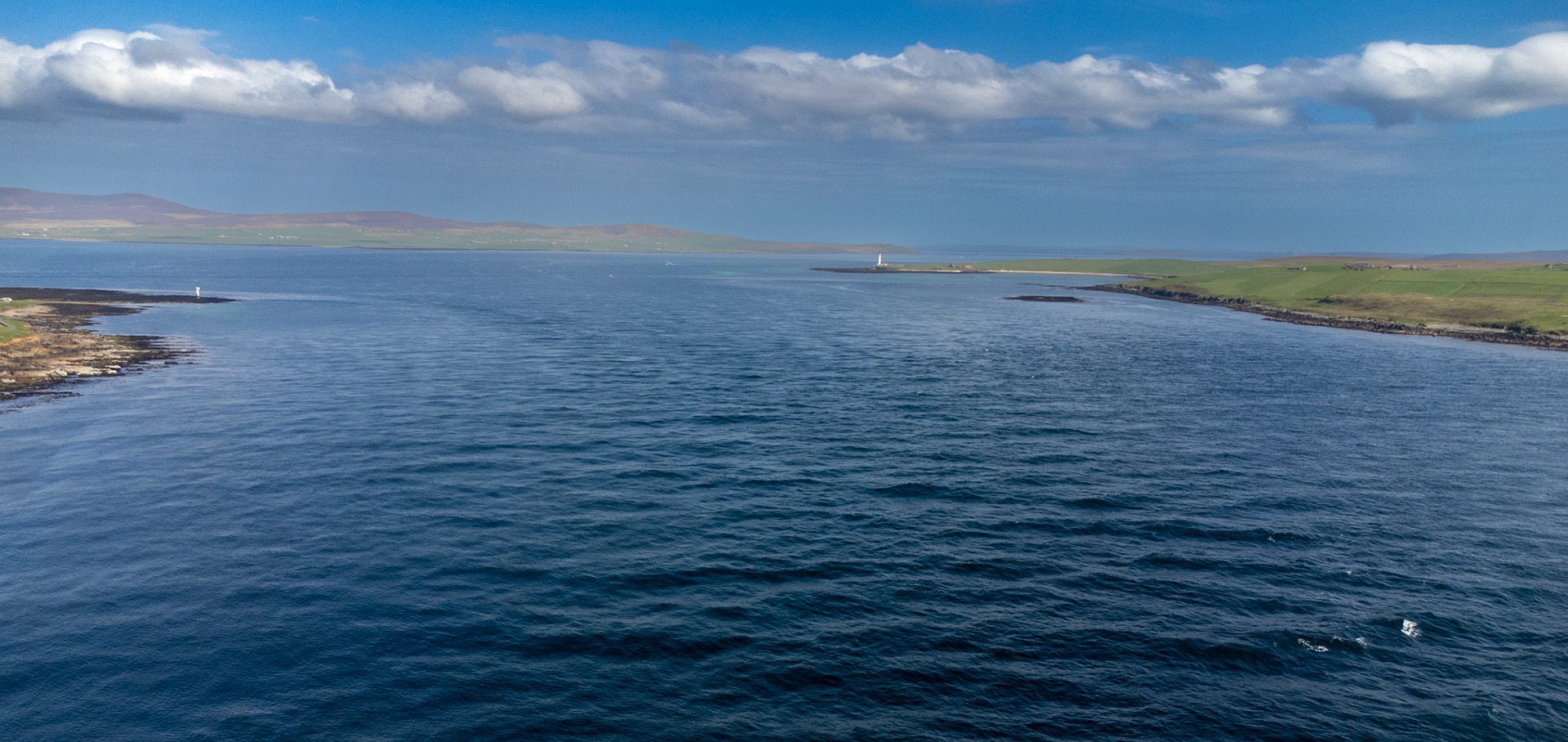 graemsey lighthouse from hoy sound