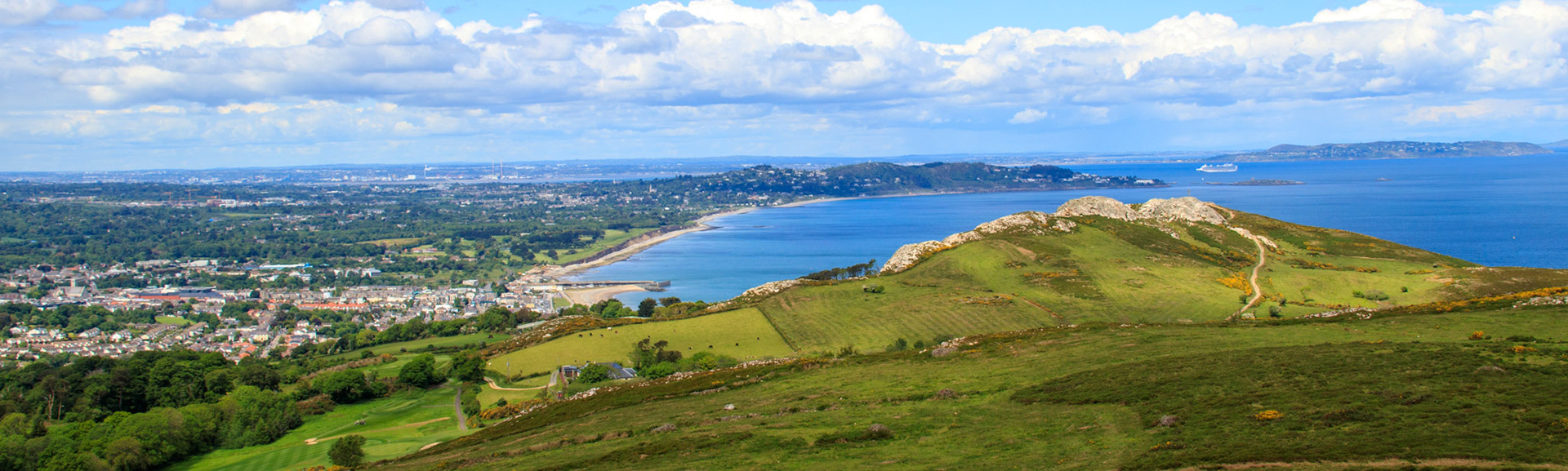 Bray to the left and Dublin in the distance