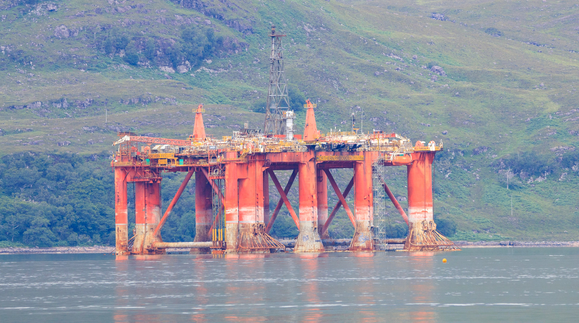 Derelict platform-£30,000 per day rental