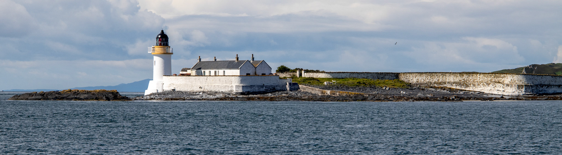 Fladda Lighthouse at the entrance to the Sound of Luing