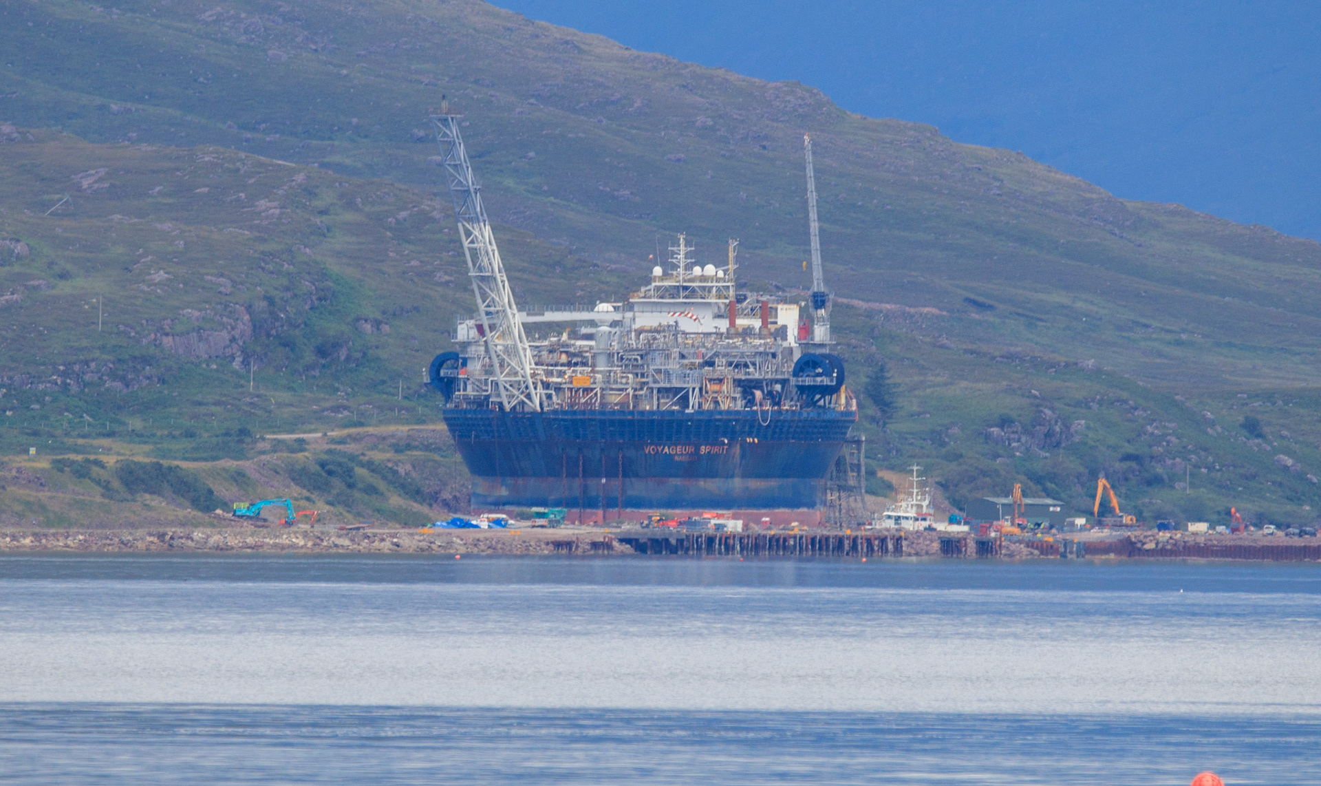 Huge rig under maintenance in Loch Kishorn