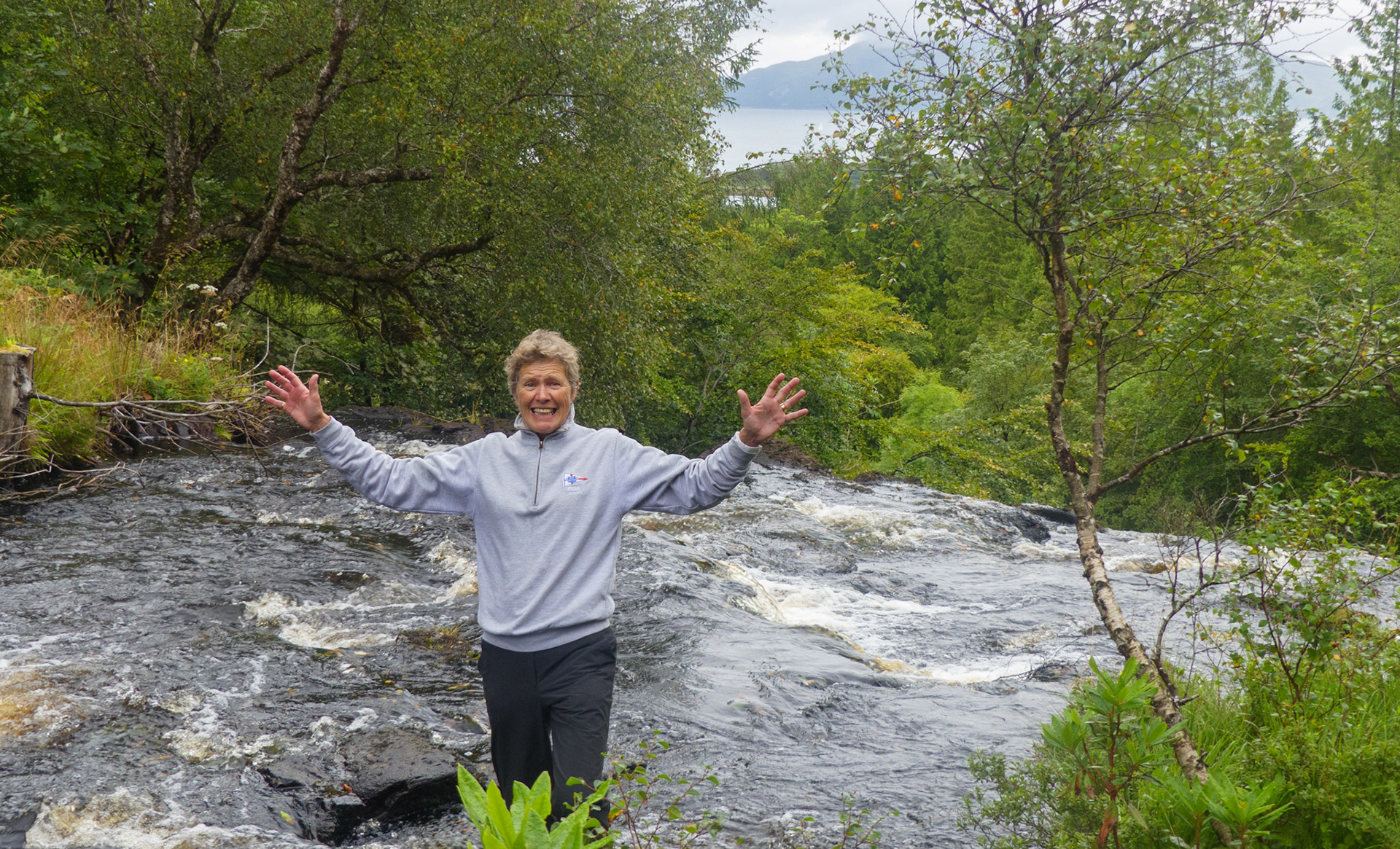 Ali at the top of aros falls