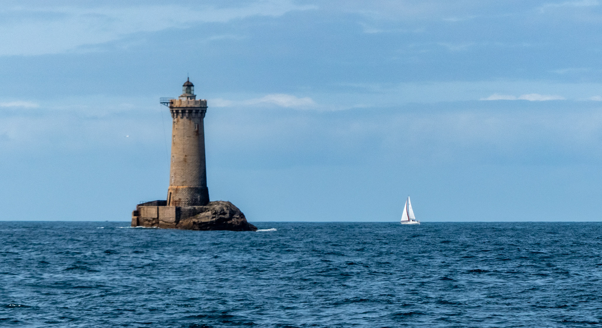 Le Four Lighthouse going South, same yacht