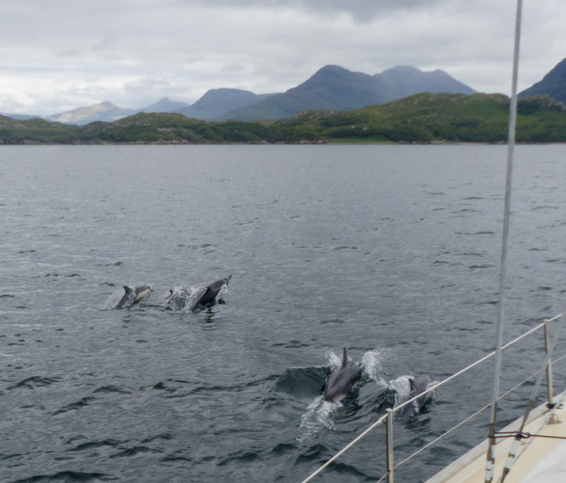 our Frisky escort into Sheildaig