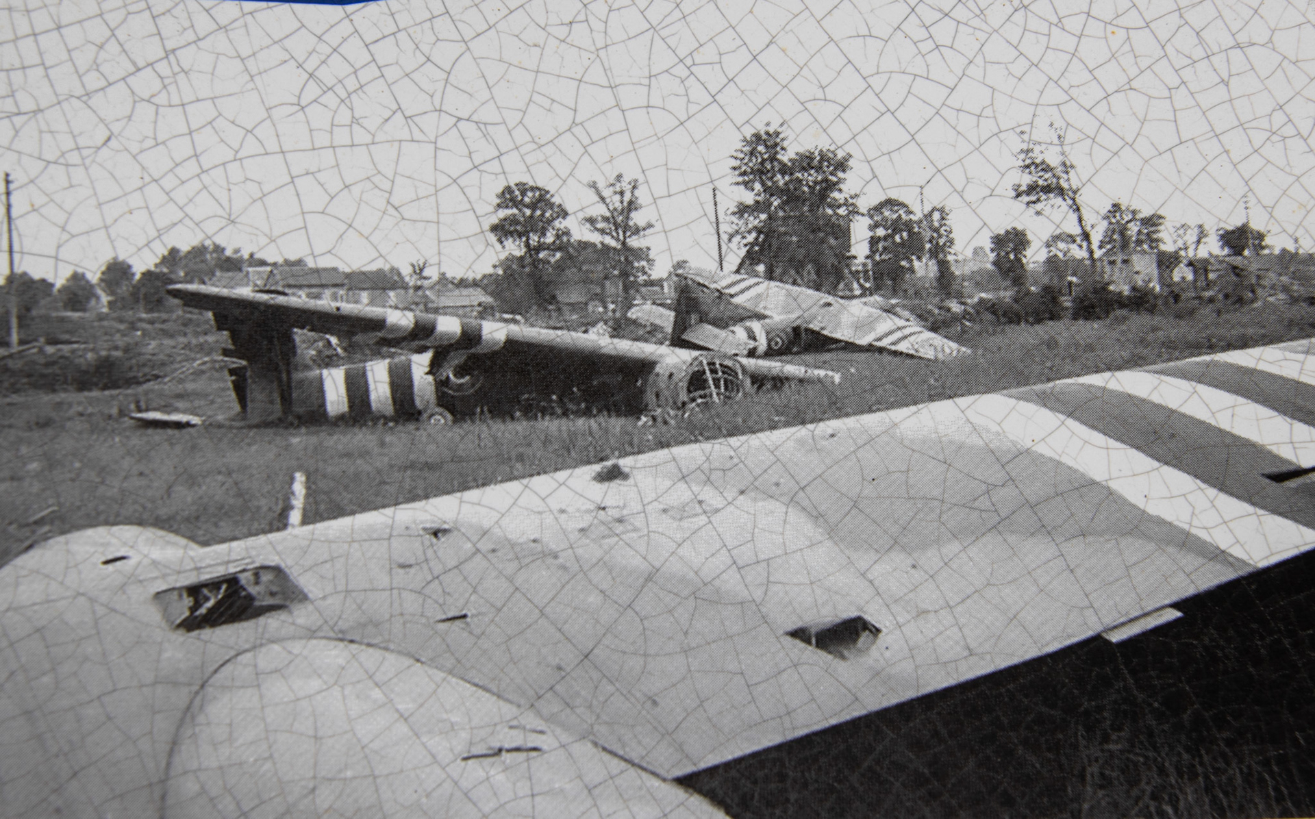 The 3 gliders on their landing spots