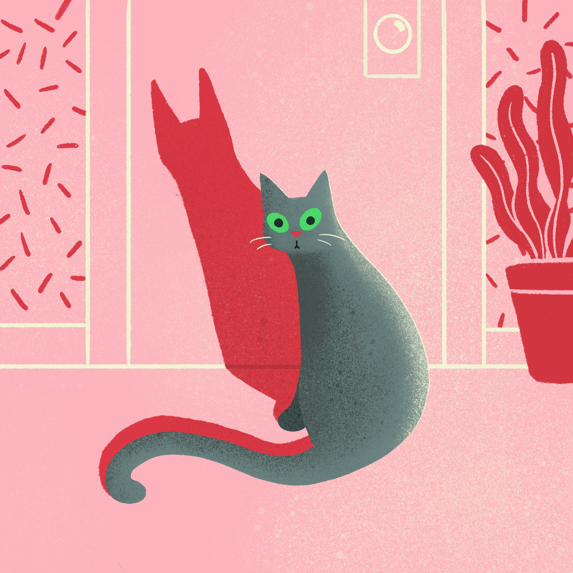 Hooman Why You No Open Door? Made in Procreate