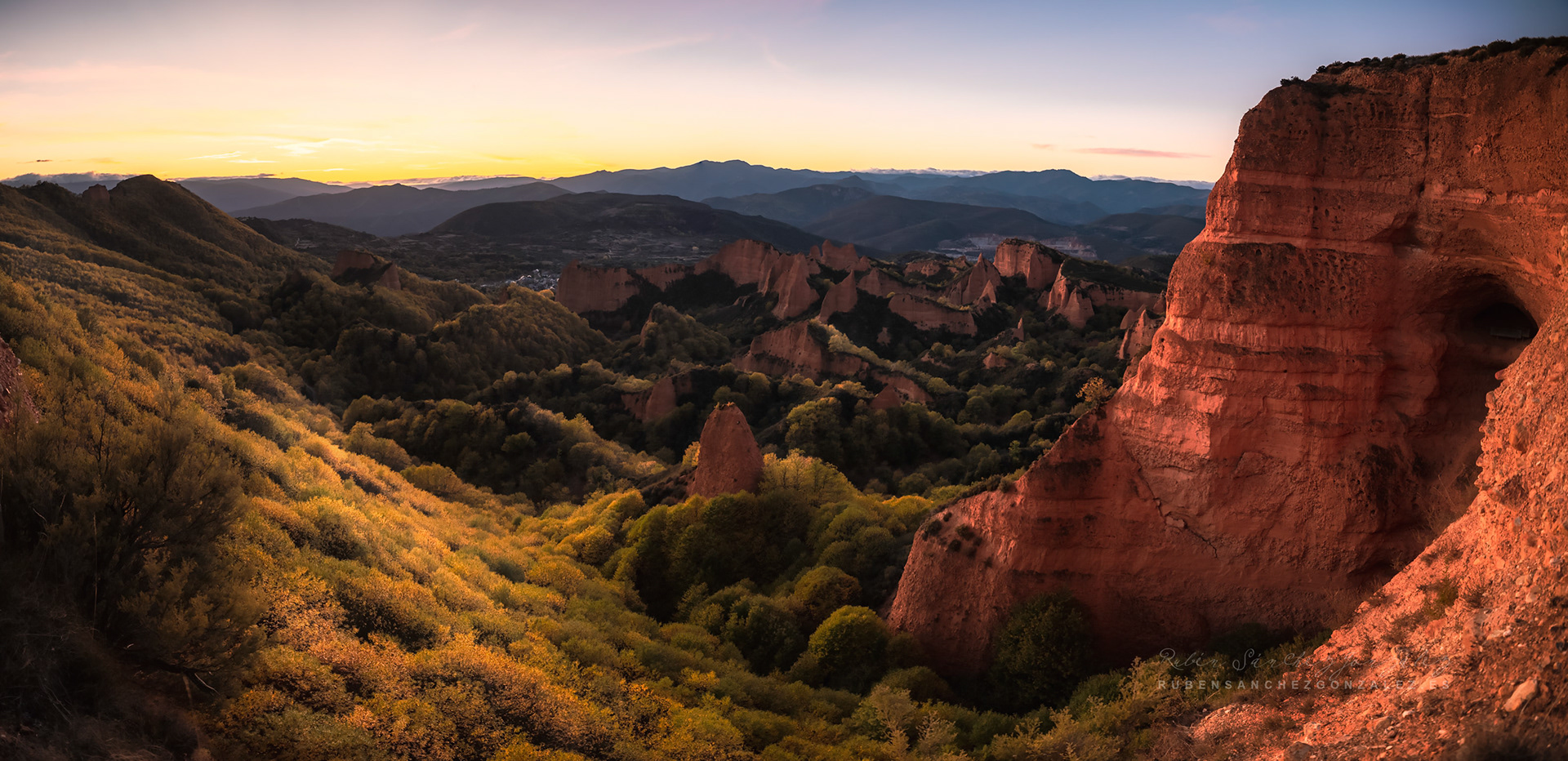 Mirador de Orellán al atardecer - Paisaje Panorámica