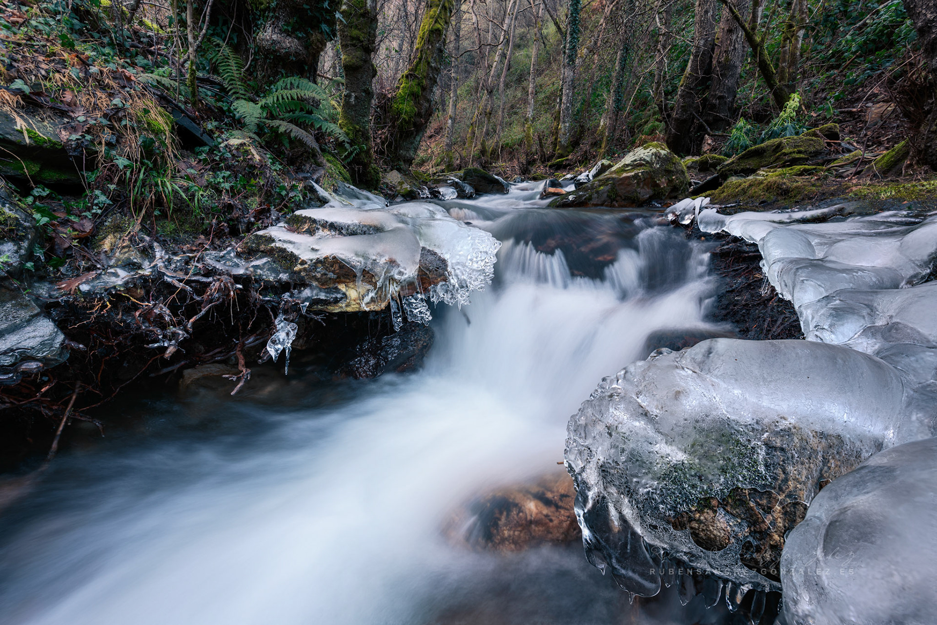 Saltos de agua en el Río Oza - Paisaje