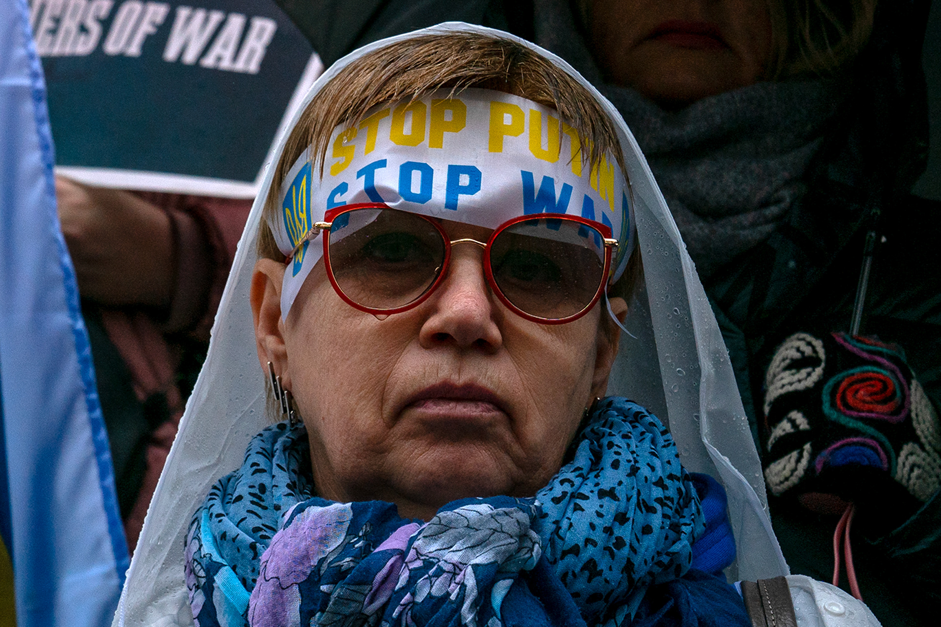  A Ukrainian woman takes part the ''Holodomor'' commemoration ceremony held in Istanbul on November 23, 2024.